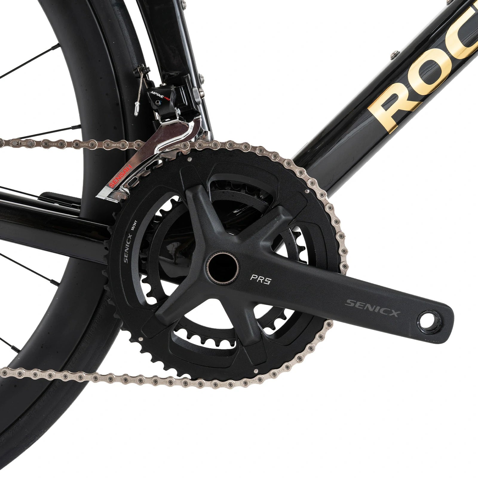 Rockbros carbon road bike in deep black with disc brakes and integrated carbon handlebar#COLOR_Shiny Black