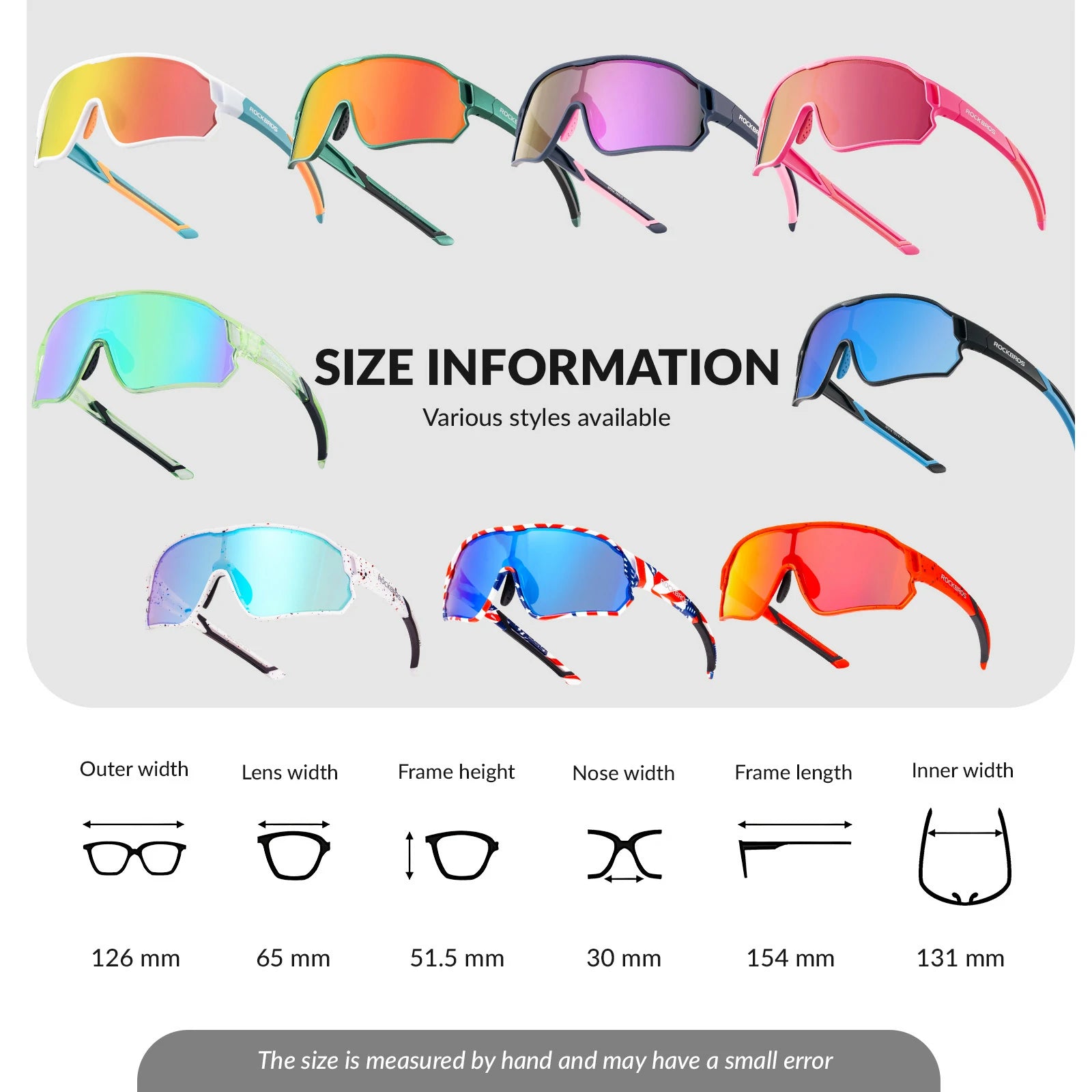 ROCKBROS Kids Cycling Glasses UV400 Protection Sunglasses for Boys Girls 