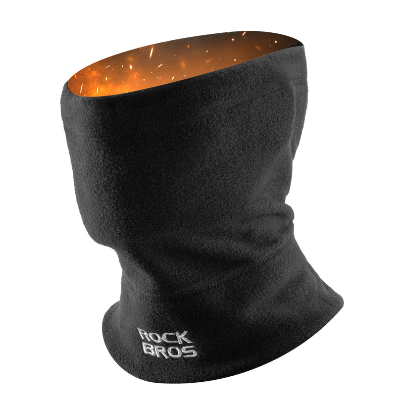 rockbros thermal fleece balaclava in black, windproof and breathable #Color_Back