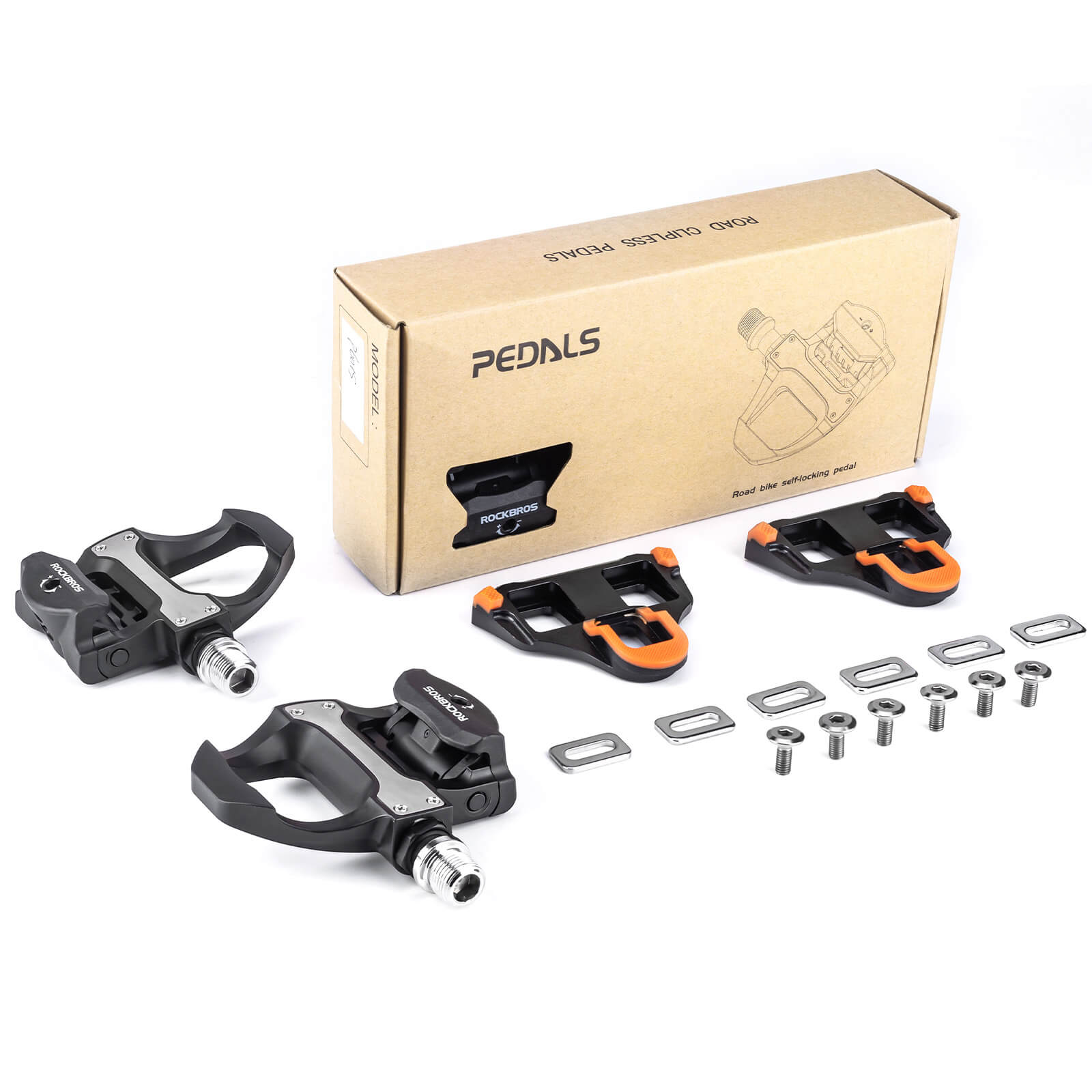 rockbros clipless pedals compatible with shimano spd p601 p602 lightweight and durable cycling pedals #Model_P602(Nylon)