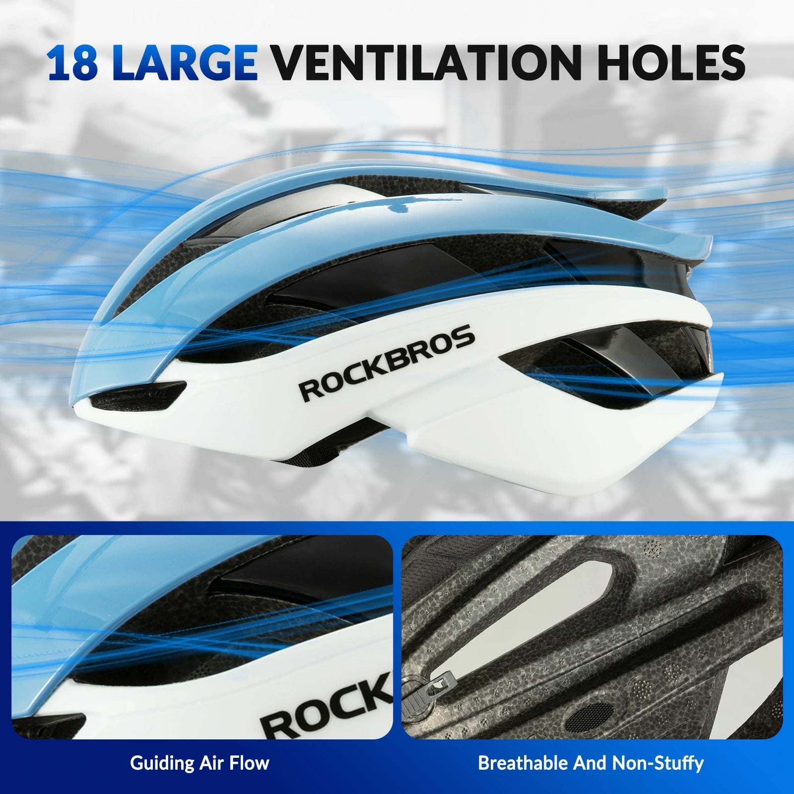 Sky blue adult cycling helmet for road and commuting rides#color_Sky blue