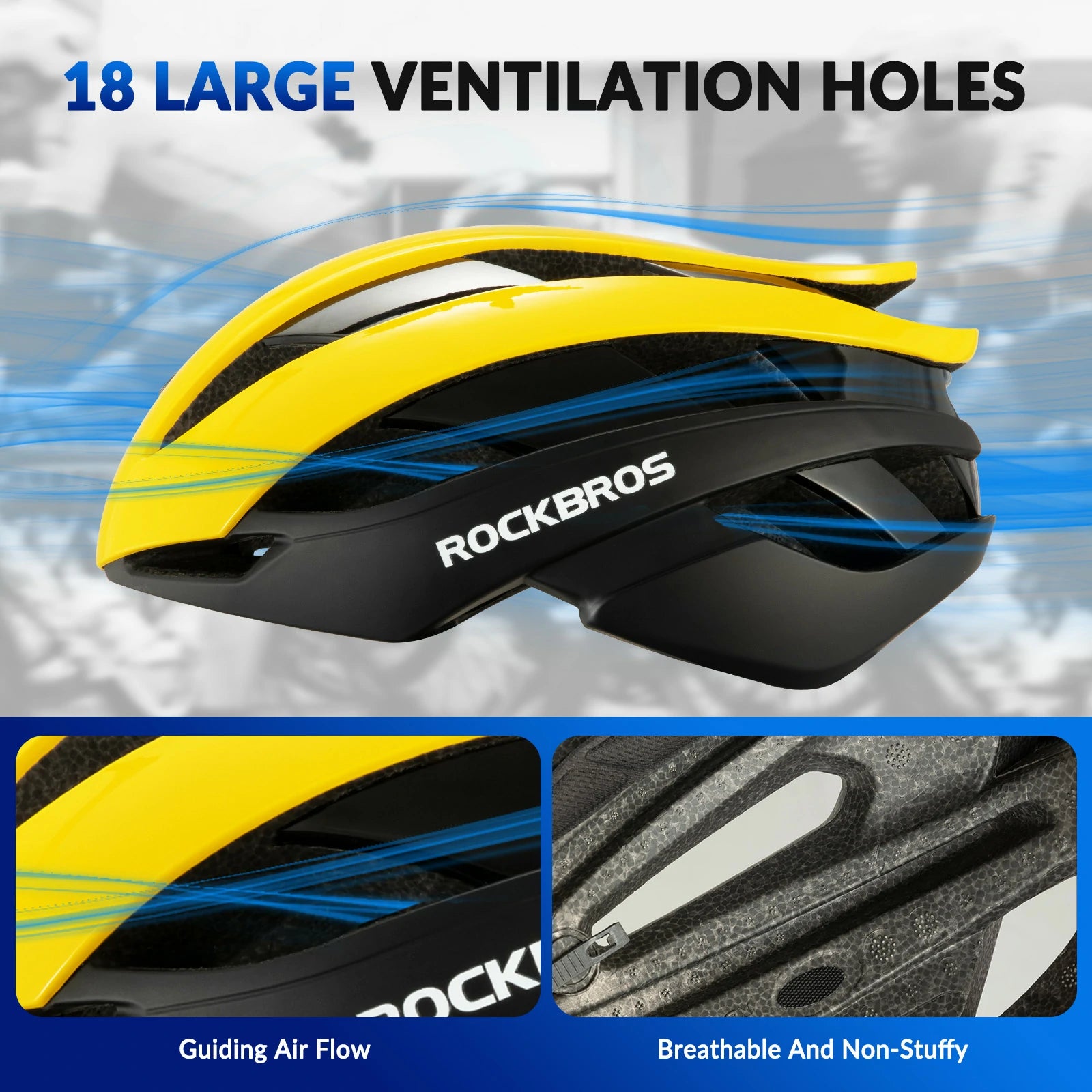 Yellow adult cycling helmet for road and commuting rides#color_Yellow