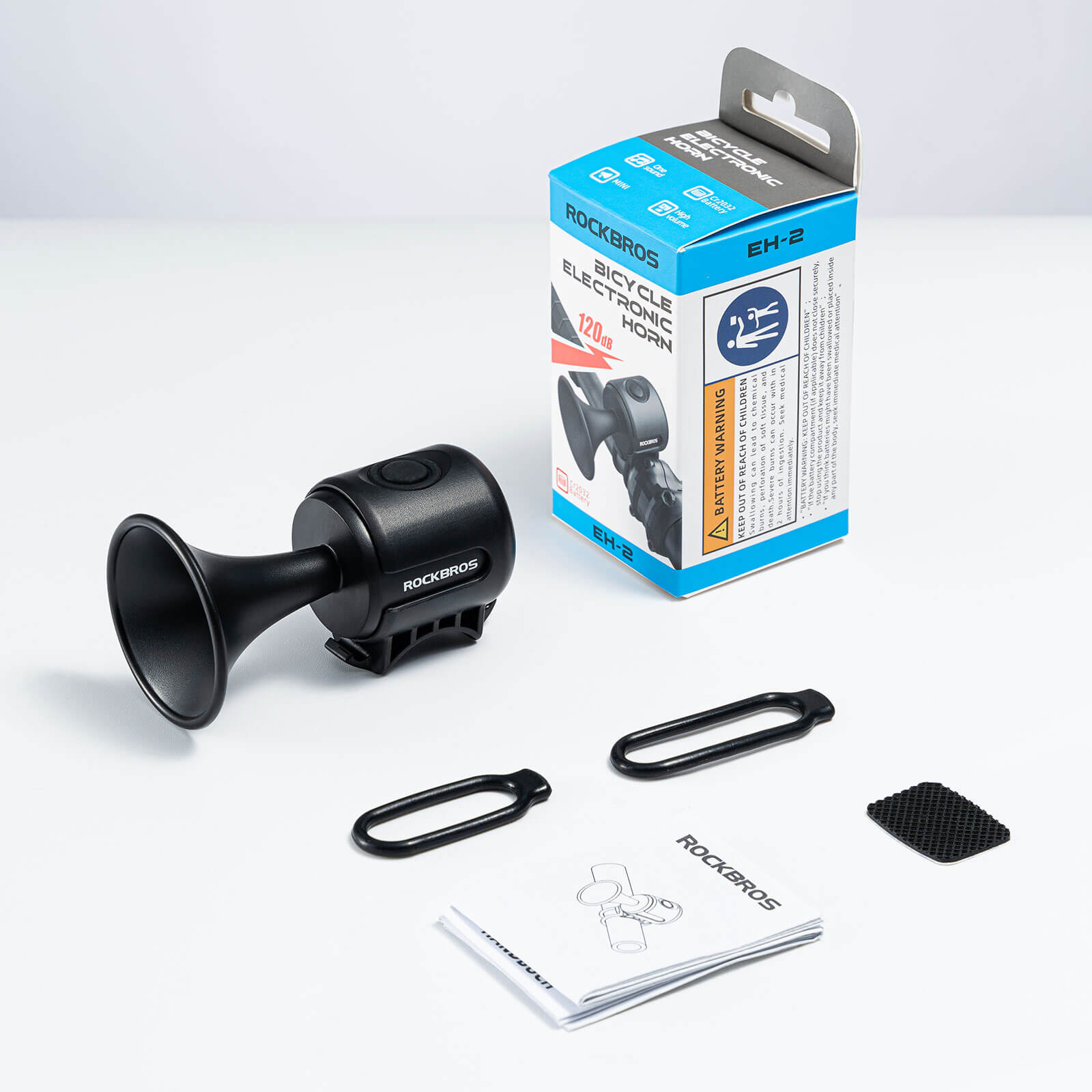 rockbros electric bicycle bells with ipx4 waterproof design for safe cycling
