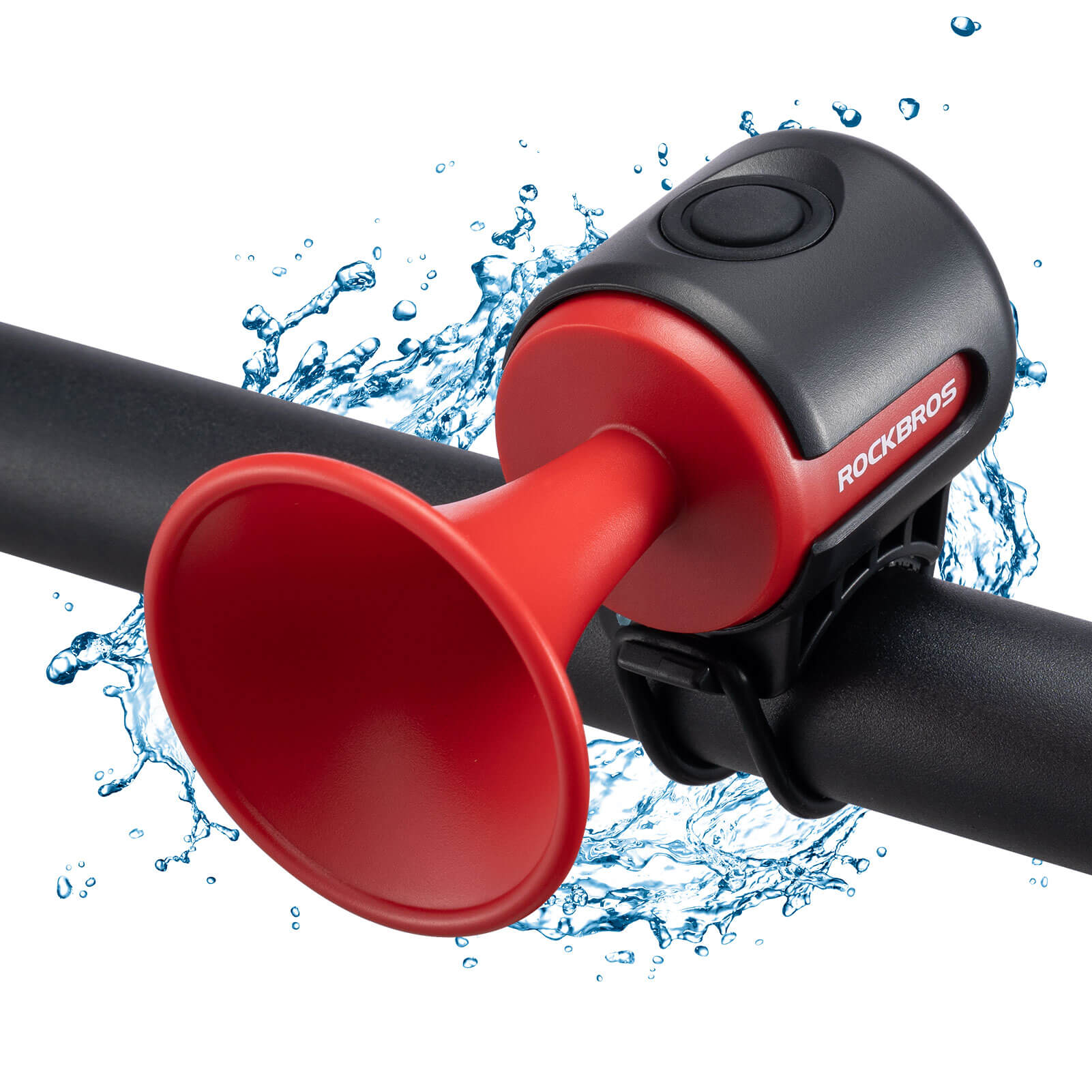 rockbros electric bicycle bells with ipx4 waterproof design for safe cycling #Color_Red