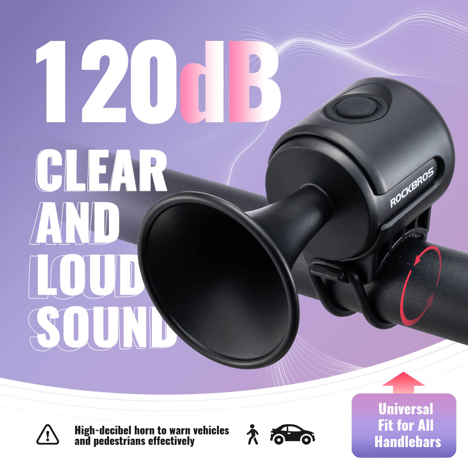 ROCKBROS  Electric Bicycle Bells IPX4 Waterproof