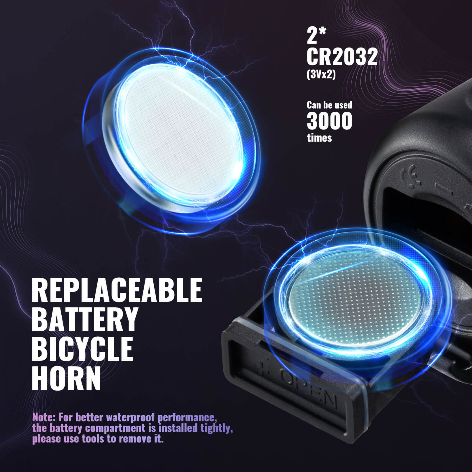 rockbros electric bicycle bells with ipx4 waterproof design for safe cycling