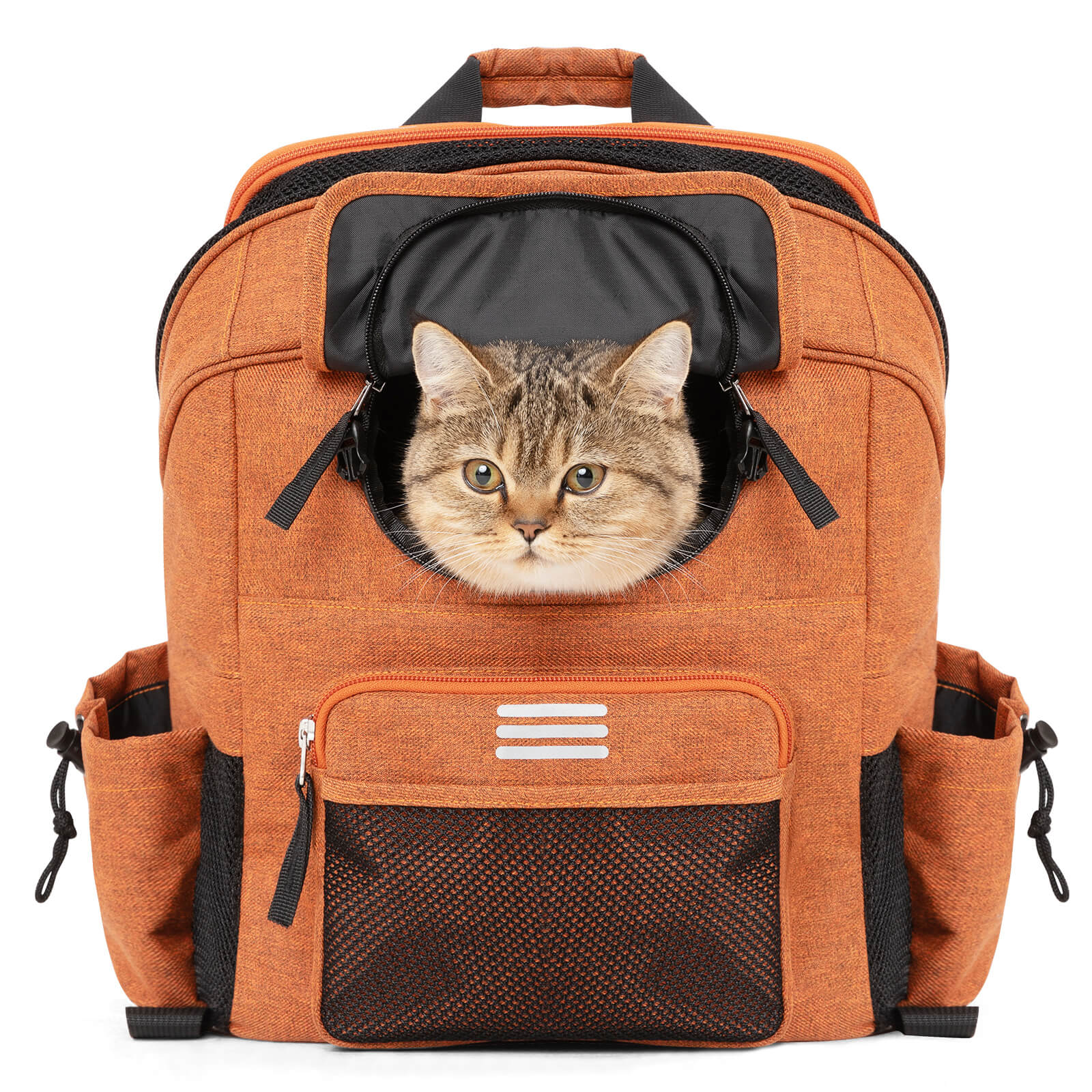 rockbros folding bike handlebar bag h47 multifunctional pet carrier for cycling #Color_Orange