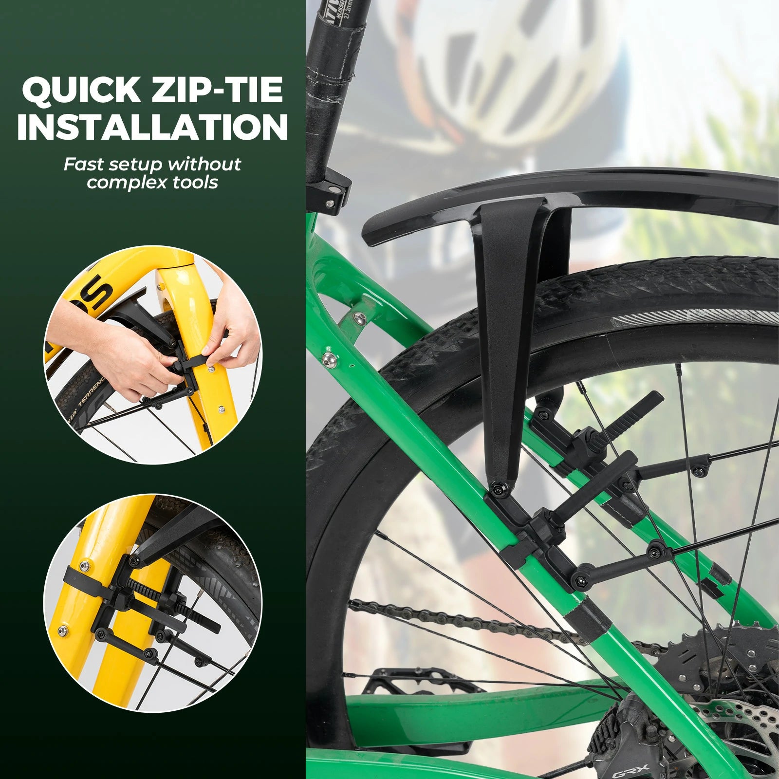 ROCKBROS front bike mudguard for road, gravel and MTB bikes
