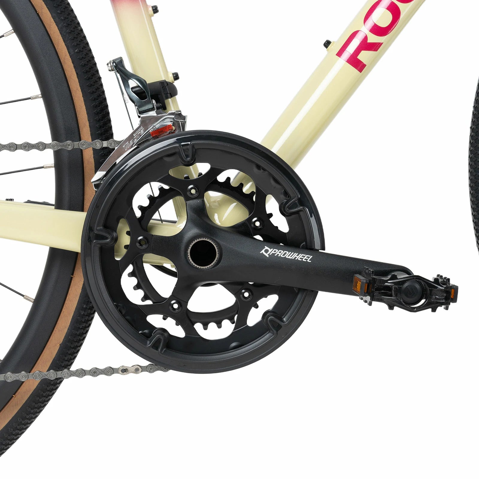Rockbros flat bar road bike in bronze with aluminium frame and carbon fork#color_Bronze