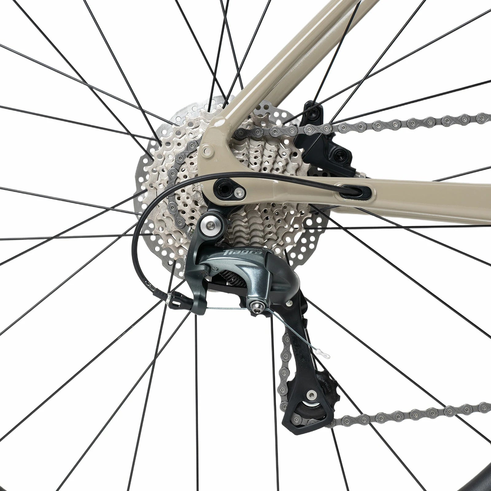 Rockbros flat bar road bike in bronze with aluminium frame and carbon fork#color_Moss Green