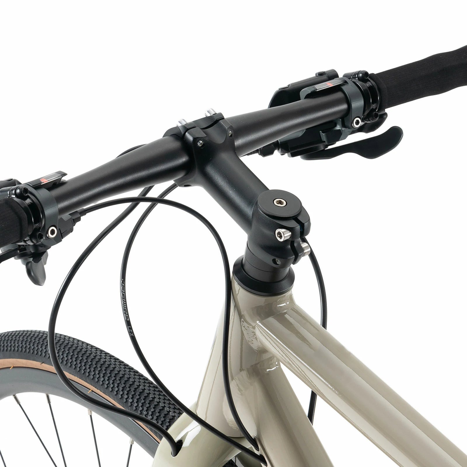 Rockbros flat bar road bike in bronze with aluminium frame and carbon fork#color_Moss Green