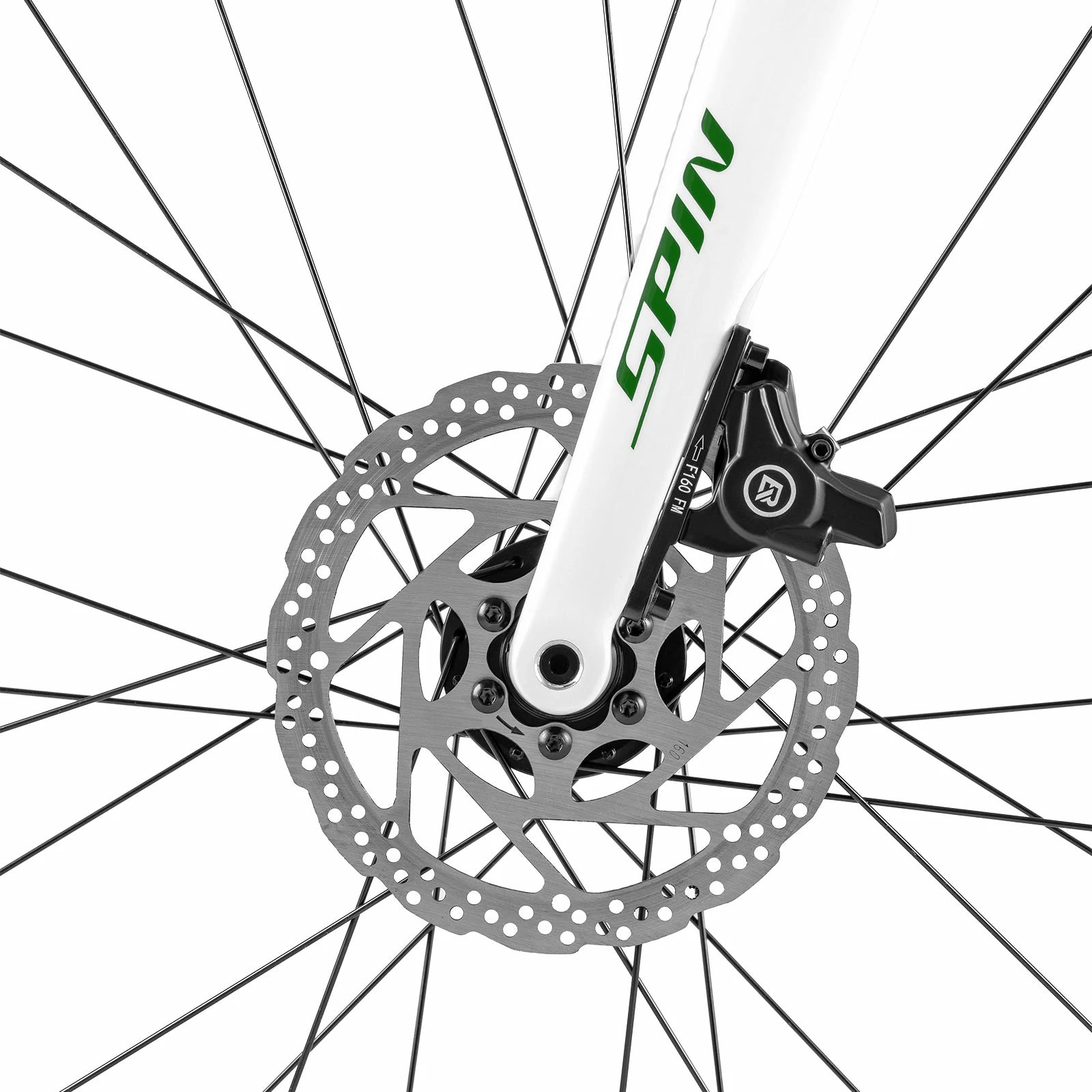 Rockbros flat bar road bike in bronze with aluminium frame and carbon fork#color_White Green