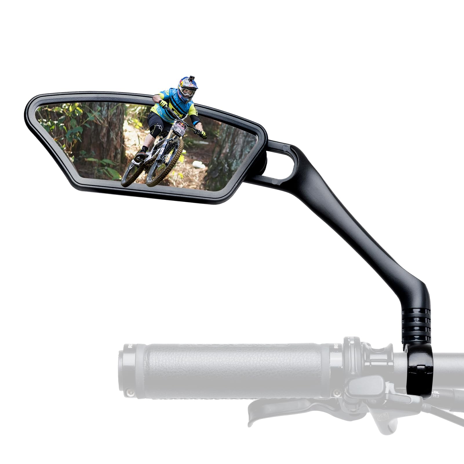 rockbros hd convex mirror mounted on 21-26 mm handlebar #Style_Left