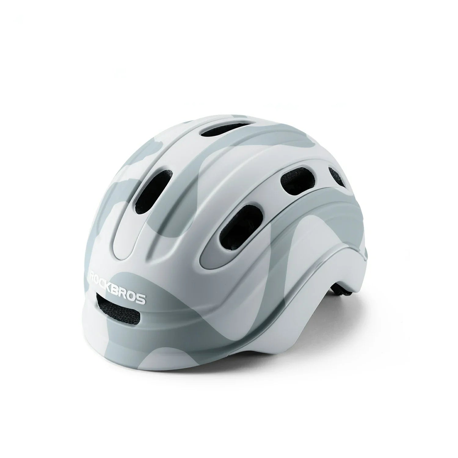 ROCKBROS colourful kids bike helmet with vibrant design, providing reliable protection, adjustable fit, and comfort for young riders. #Color_Gray