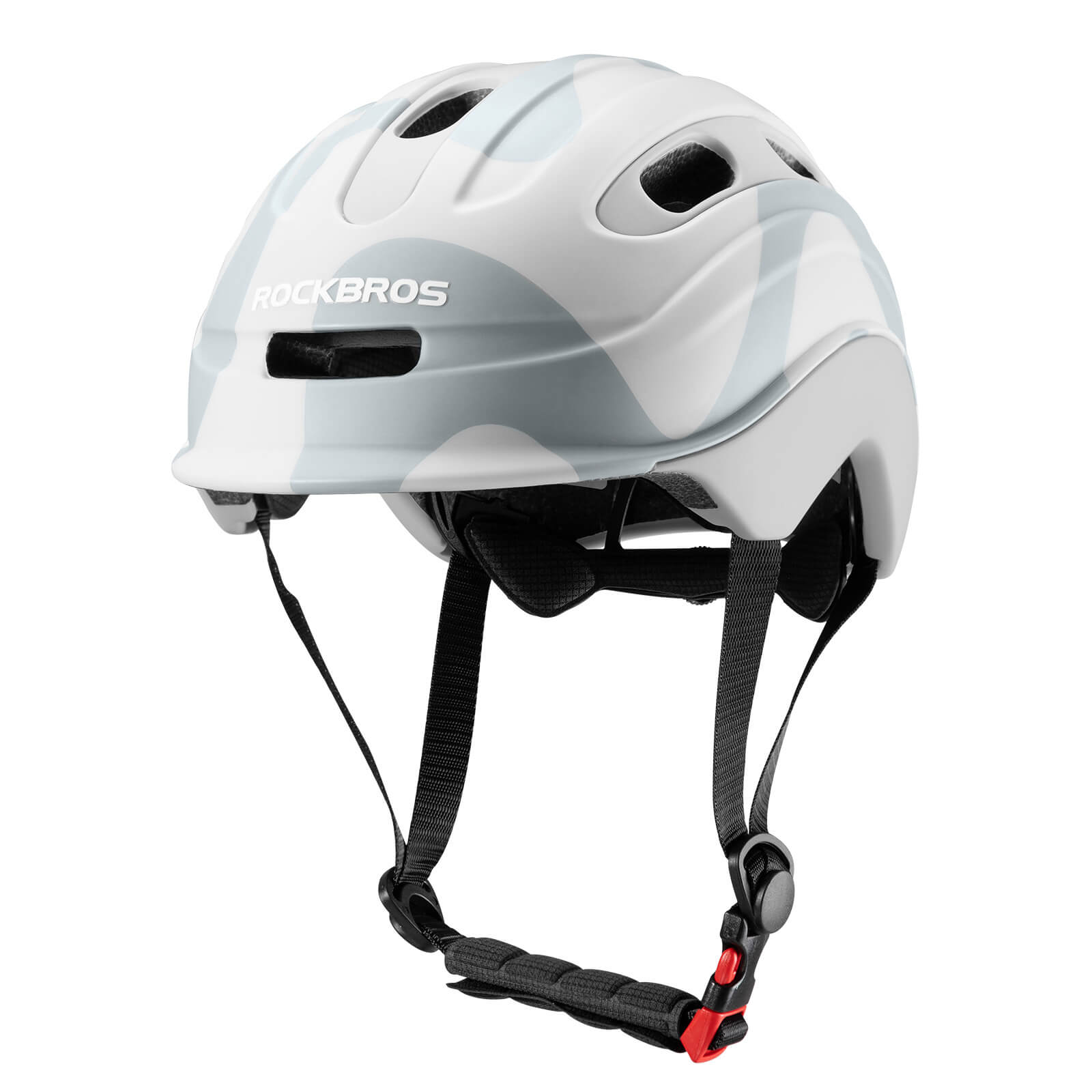 ROCKBROS colourful kids bike helmet with vibrant design, providing reliable protection, adjustable fit, and comfort for young riders. #Color_Gray