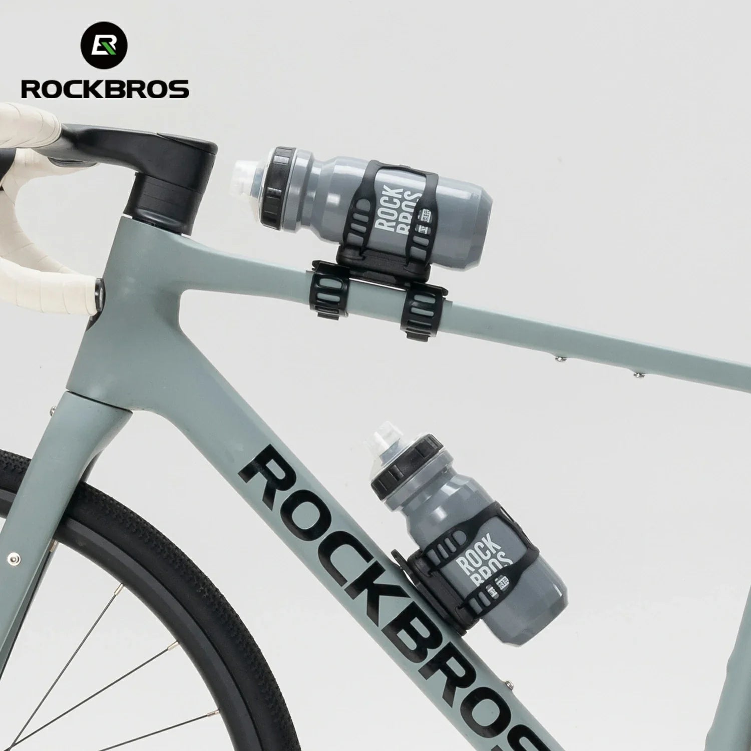 ROCKBROS magnetic strap-type bike water bottle cage, offering secure and quick access with an innovative magnetic attachment system.