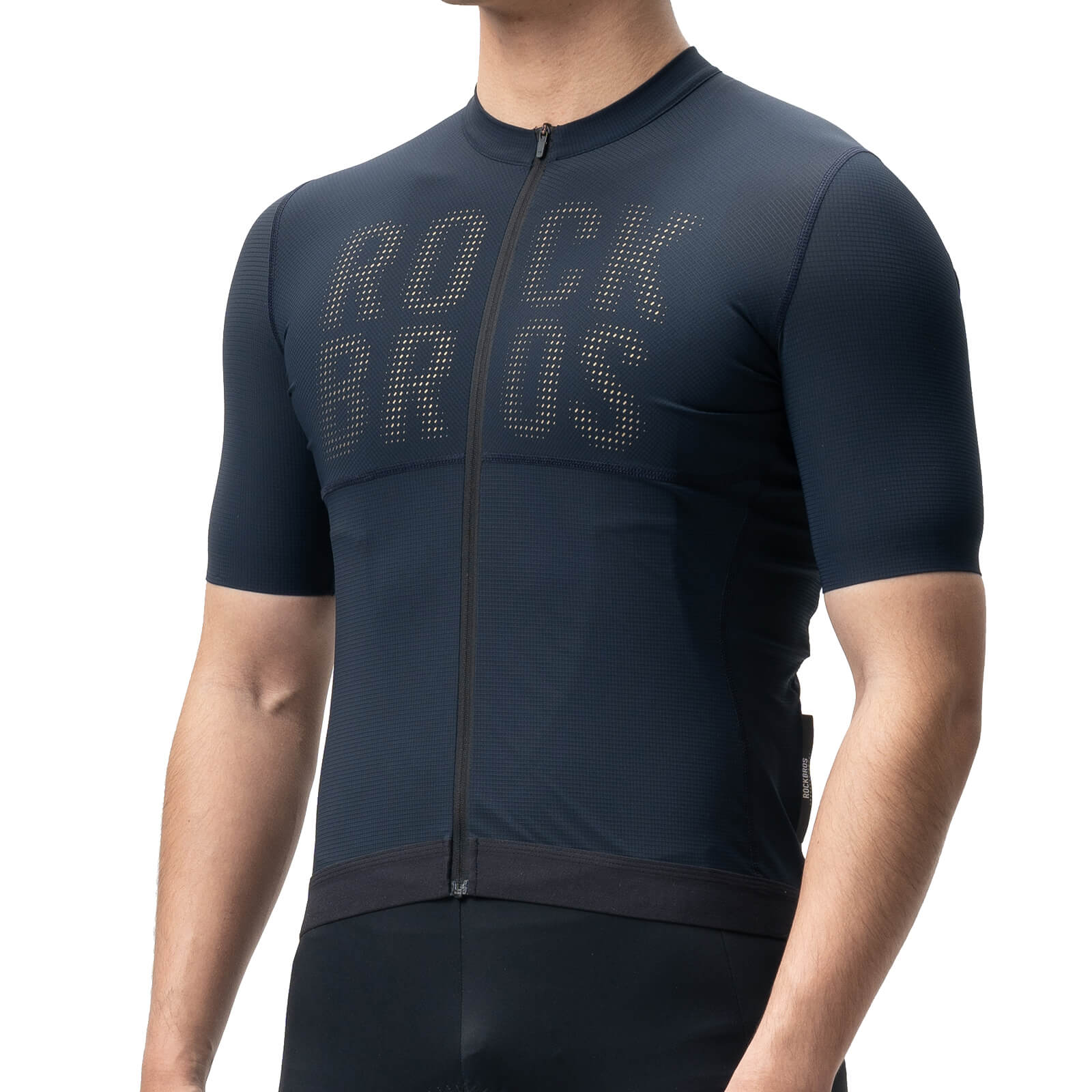 rockbros men's short-sleeve cycling jersey yddx009 with breathable fabric and aerodynamic fit for summer rides #Color_Blue