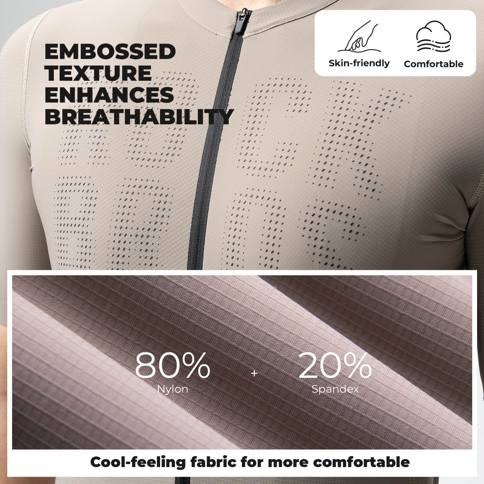 rockbros men's short-sleeve cycling jersey yddx009 with breathable fabric and aerodynamic fit for summer rides  #Color_Khaki