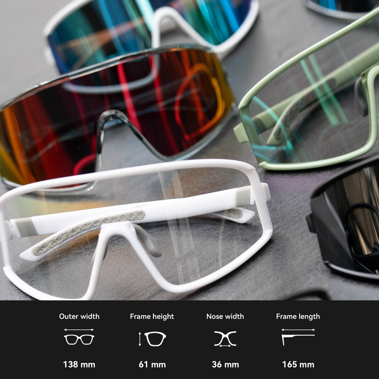 rockbros photochromic cycling sunglasses with antifog lenses and uv400 protection