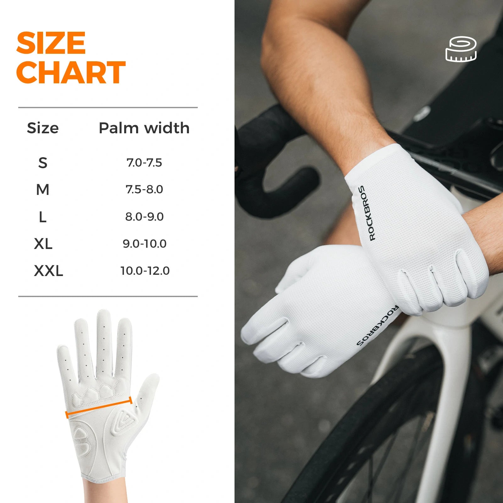 ROCKBROS Plain Full-Finger Cycling Gloves
