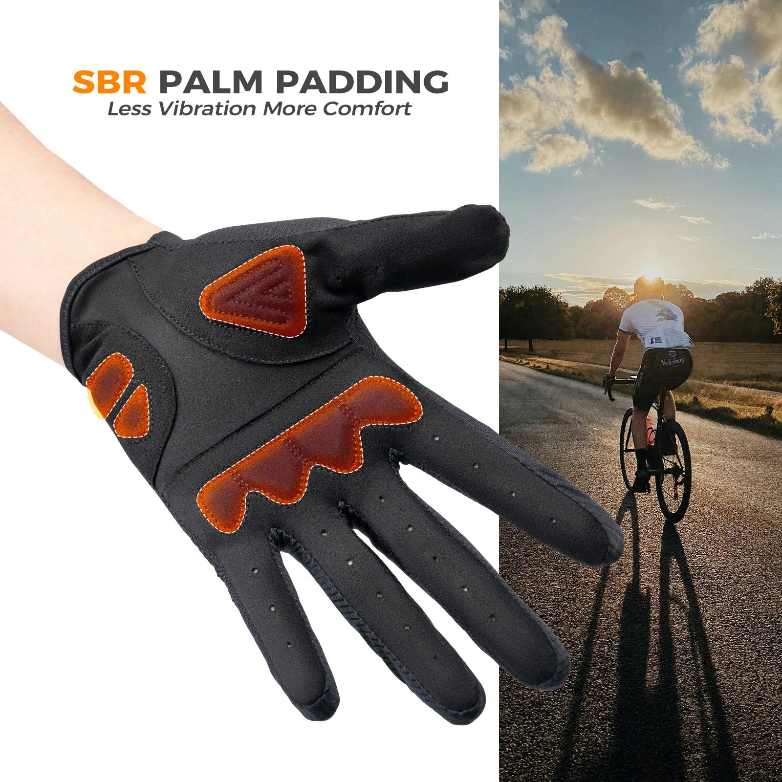 ROCKBROS Plain Full-Finger Cycling Gloves