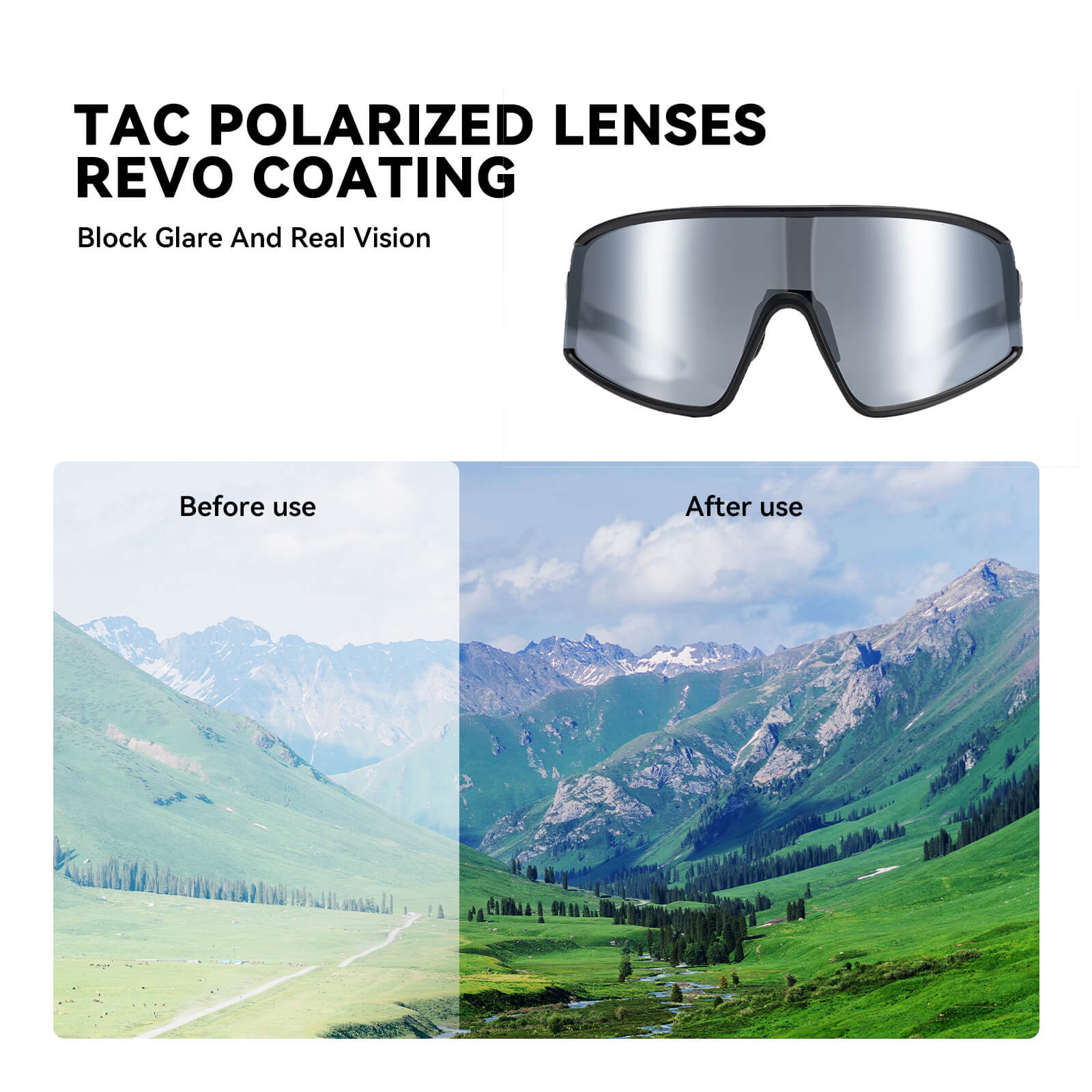 rockbros polarized cycling sunglasses with lenses and uv400 protection #Color_Black