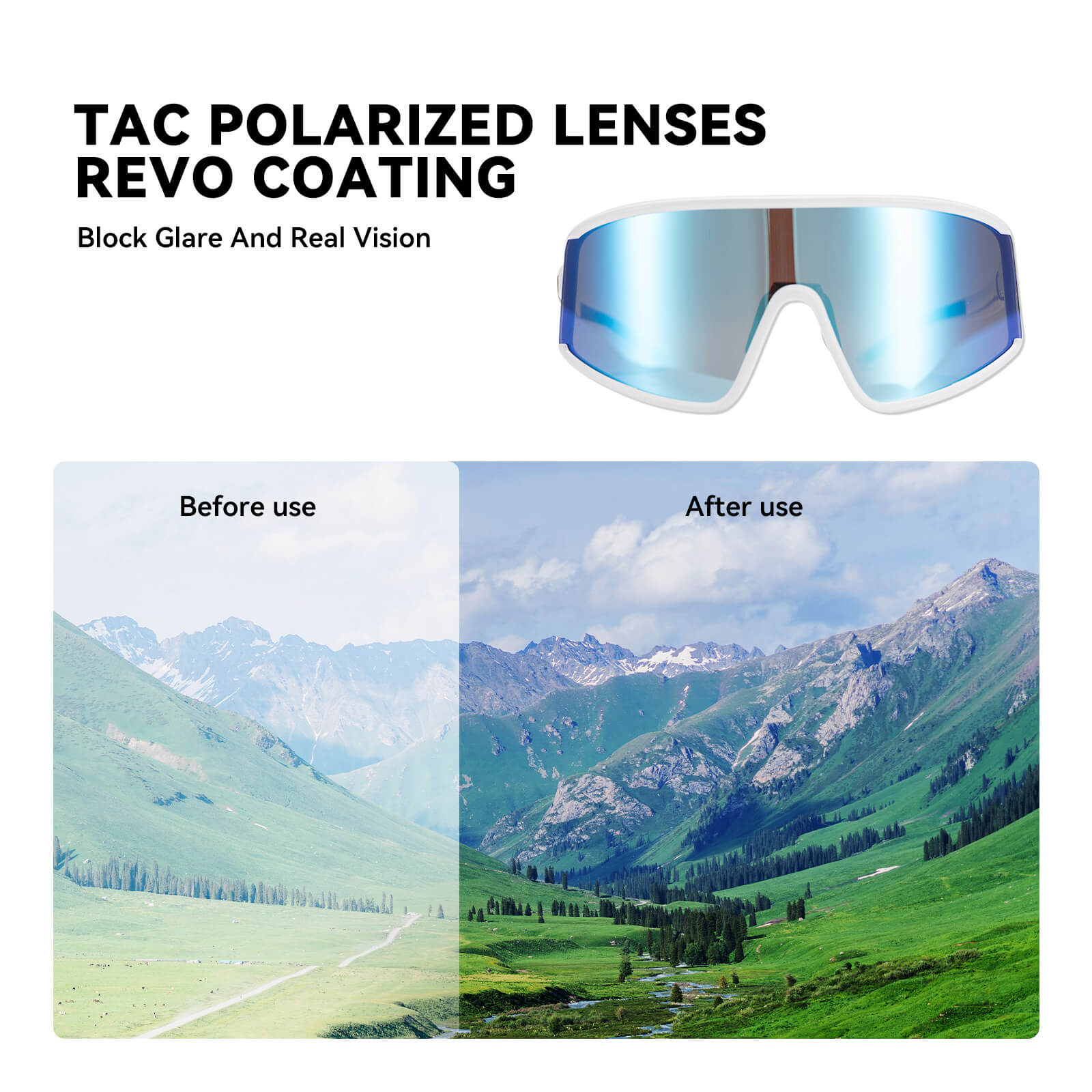rockbros polarized cycling sunglasses with antifog lenses and uv400 protection #Color_White