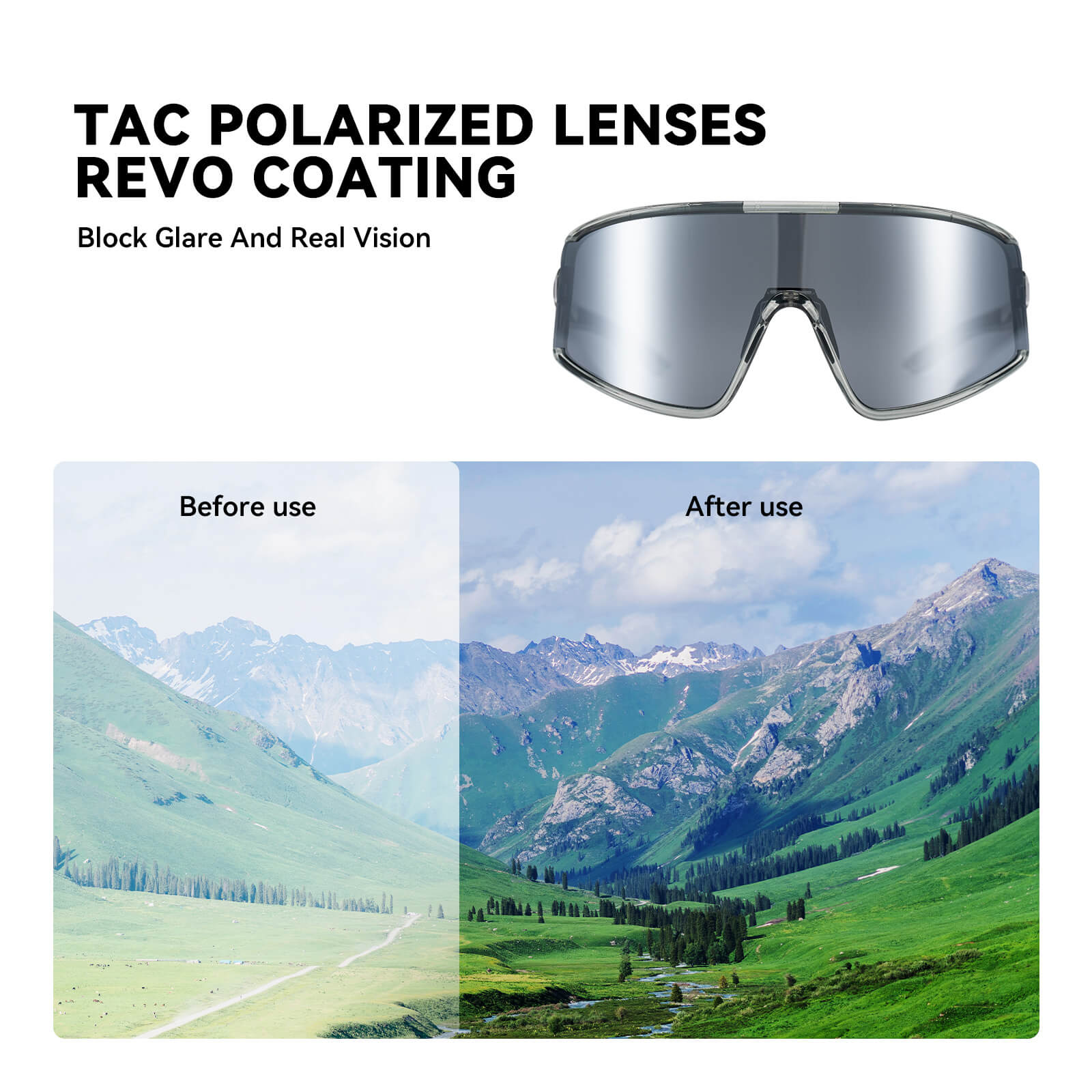 rockbros polarized cycling sunglasses with antifog lenses and uv400 protection #Color_Bright Dark Gray