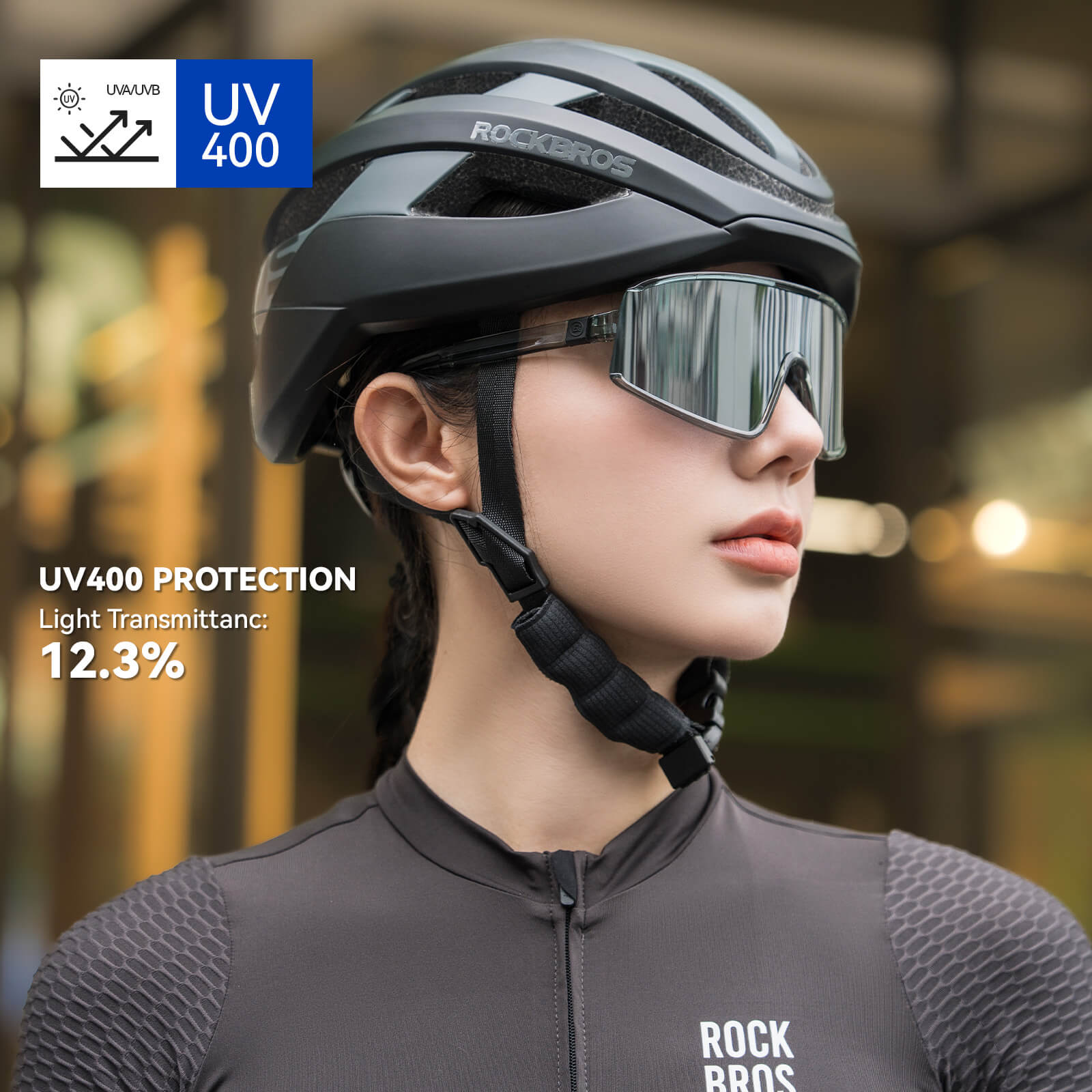 rockbros polarized cycling sunglasses with antifog lenses and uv400 protection #Color_Bright Dark Gray