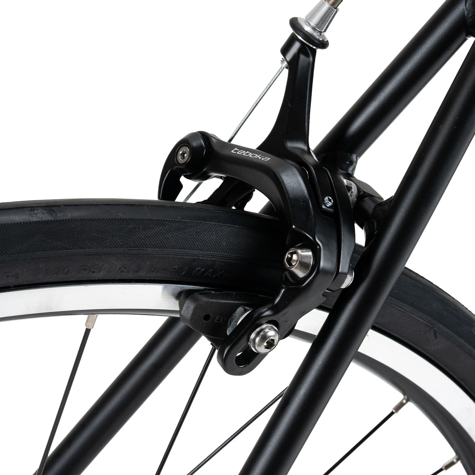 Rockbros 700C drop bar road bike in black with 2x8 speed drivetrain#color_black