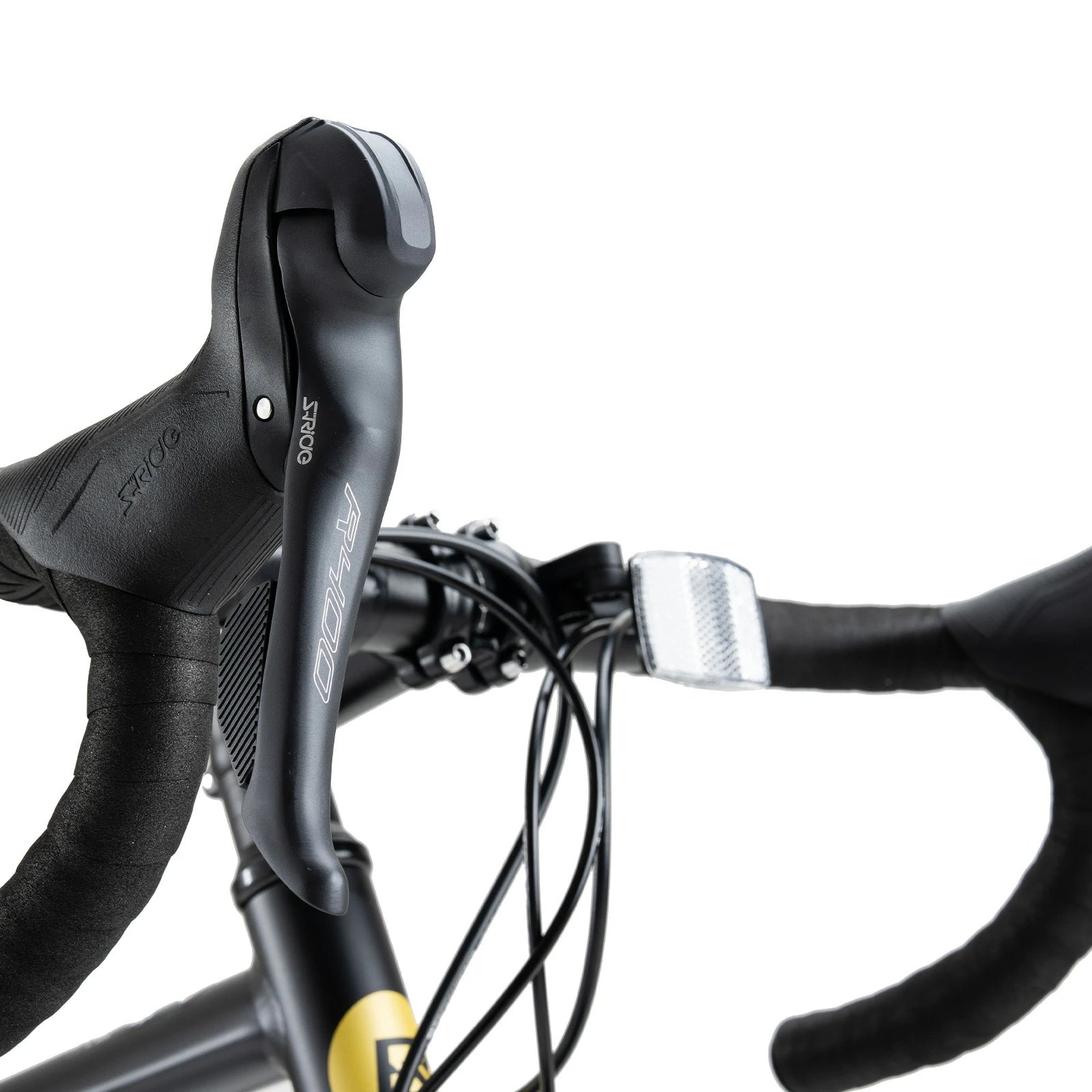 Rockbros 700C drop bar road bike in black with 2x8 speed drivetrain#color_black