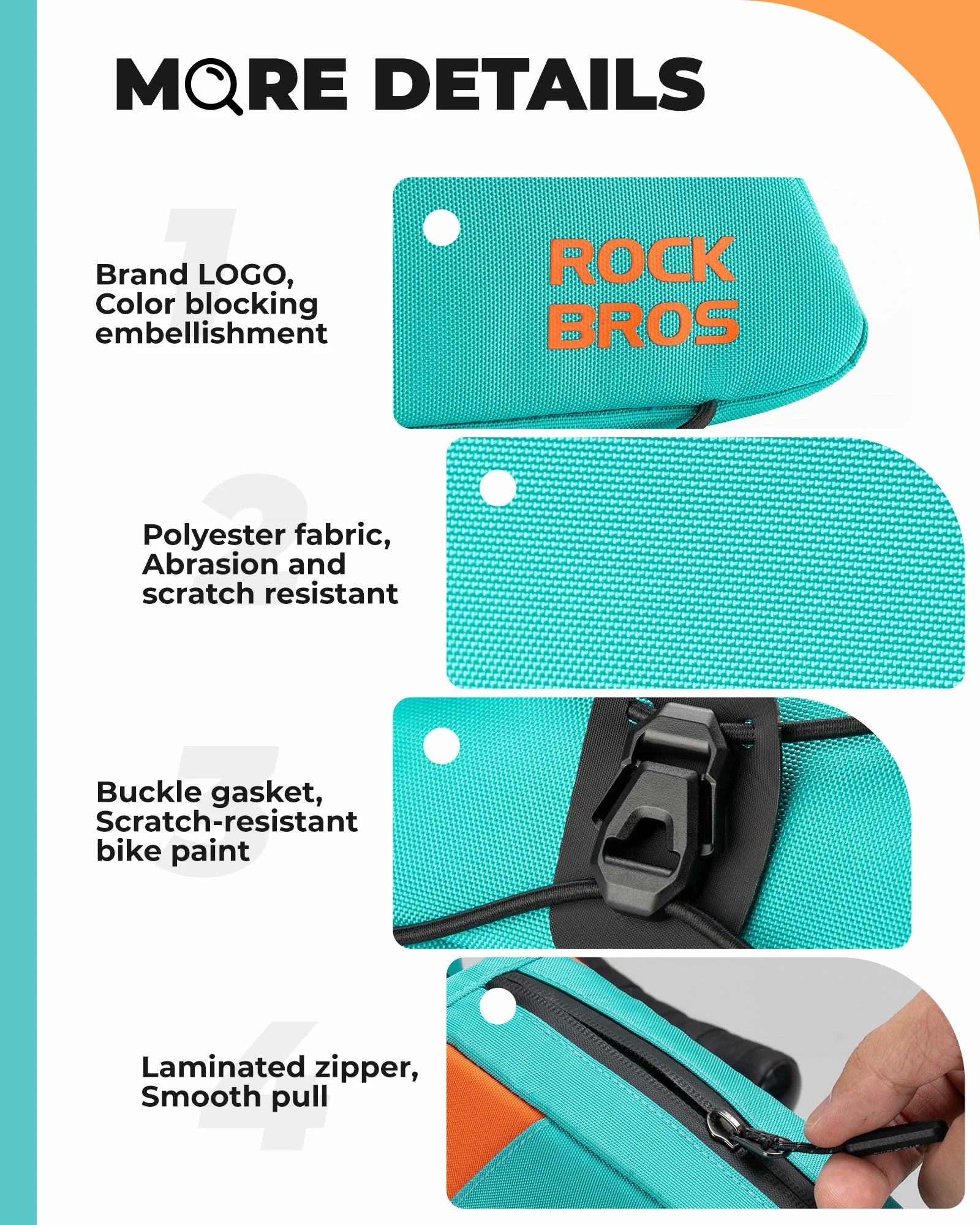 Bicycle Frame Bag – Stable Fit Slim Lightweight & Durable