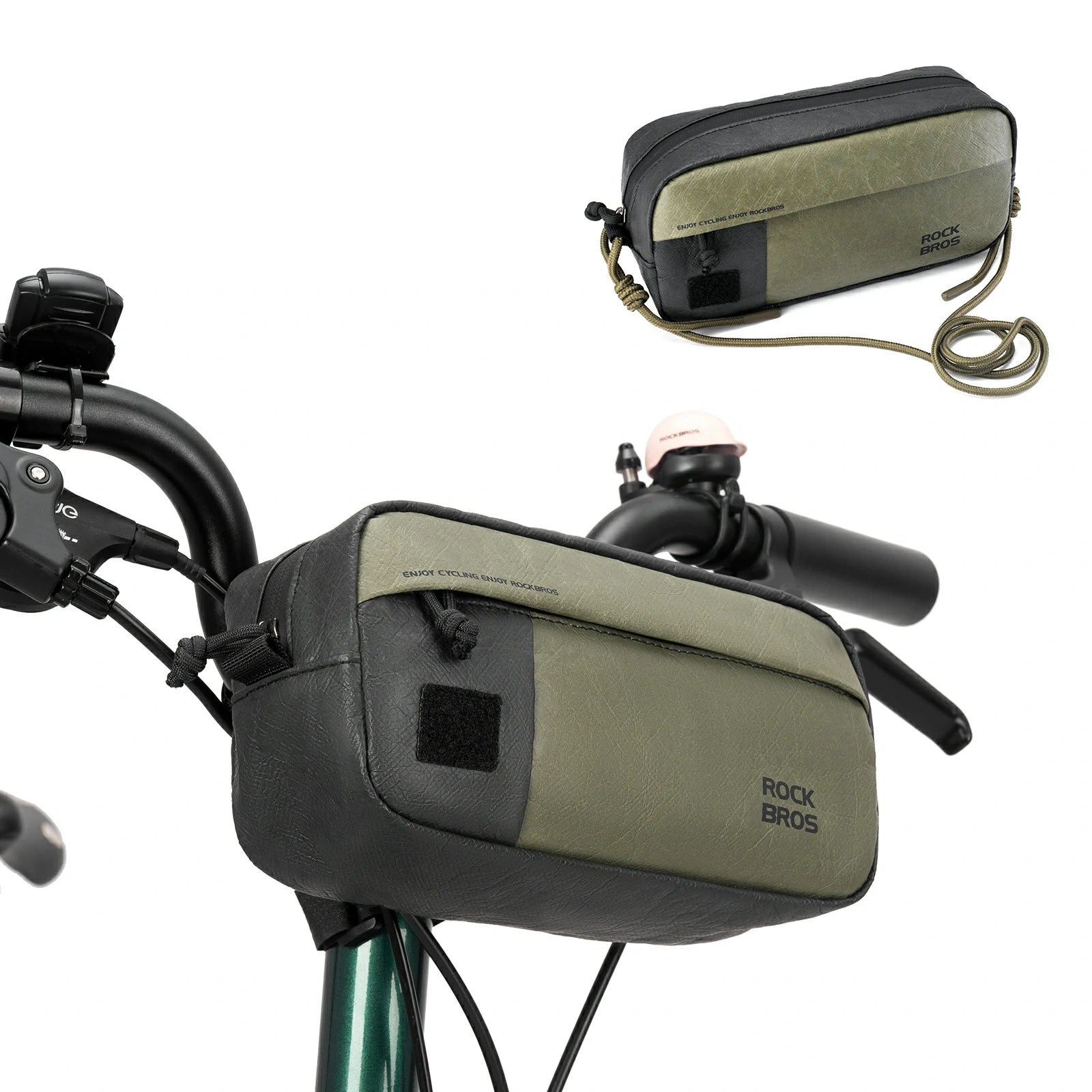 rockbros db001 tyvek® handlebar bag in matte black