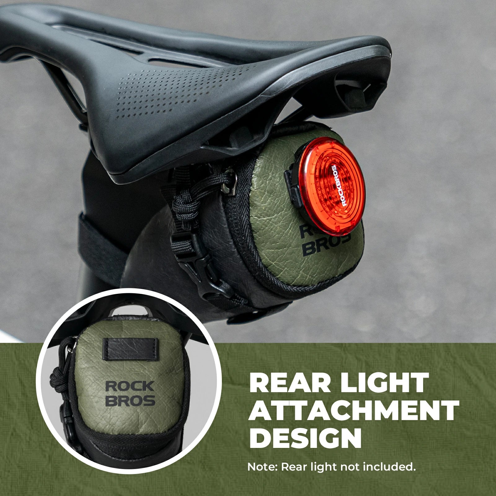 rockbros 0.2 l tyvek® saddle bag in matte black
