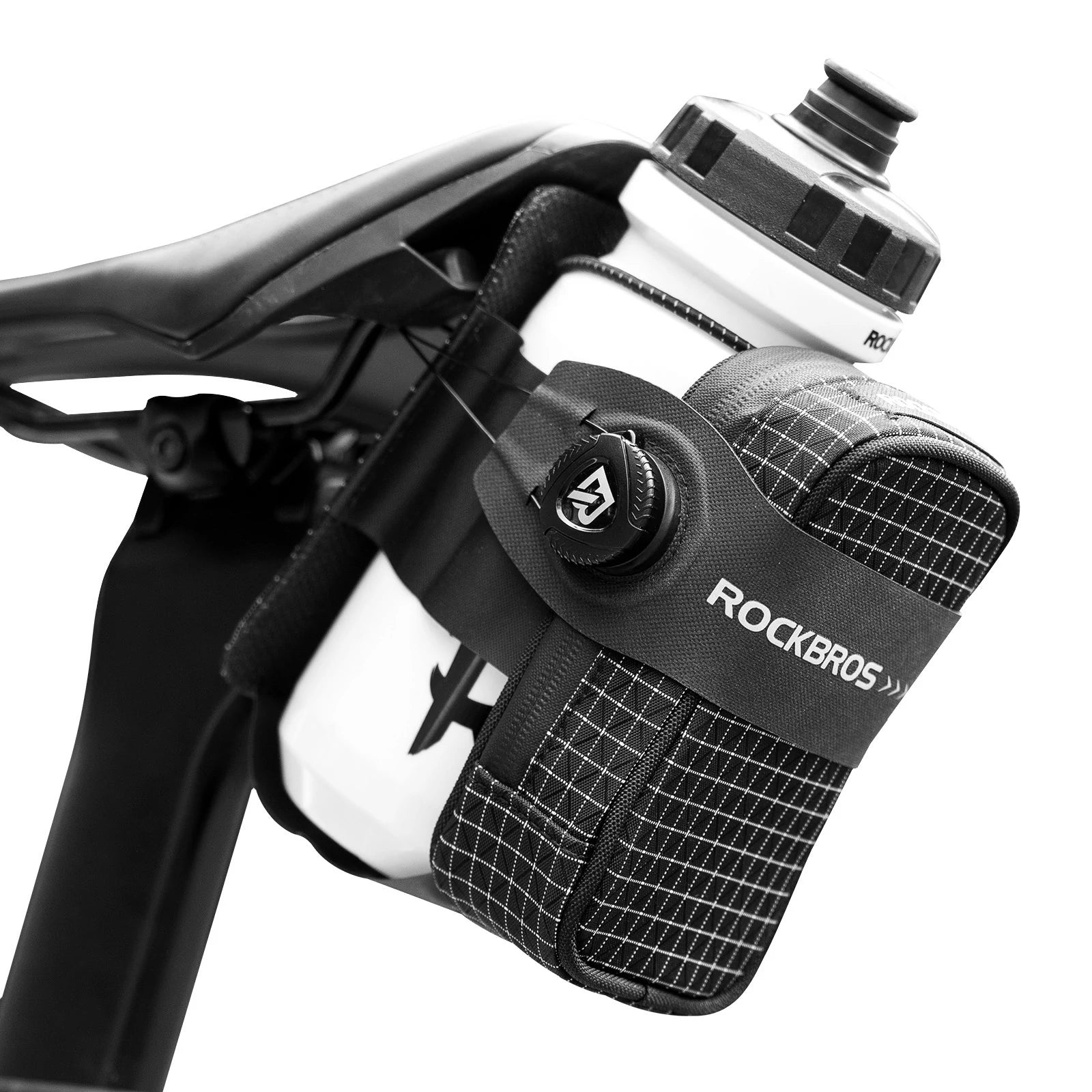 rockbros versatile 2-in-1 saddle bag #Style_Grid Black