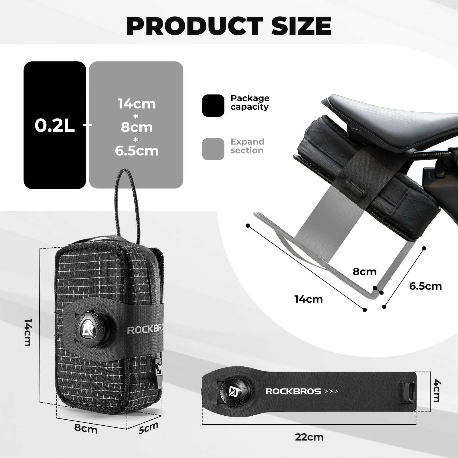 rockbros versatile 2-in-1 saddle bag