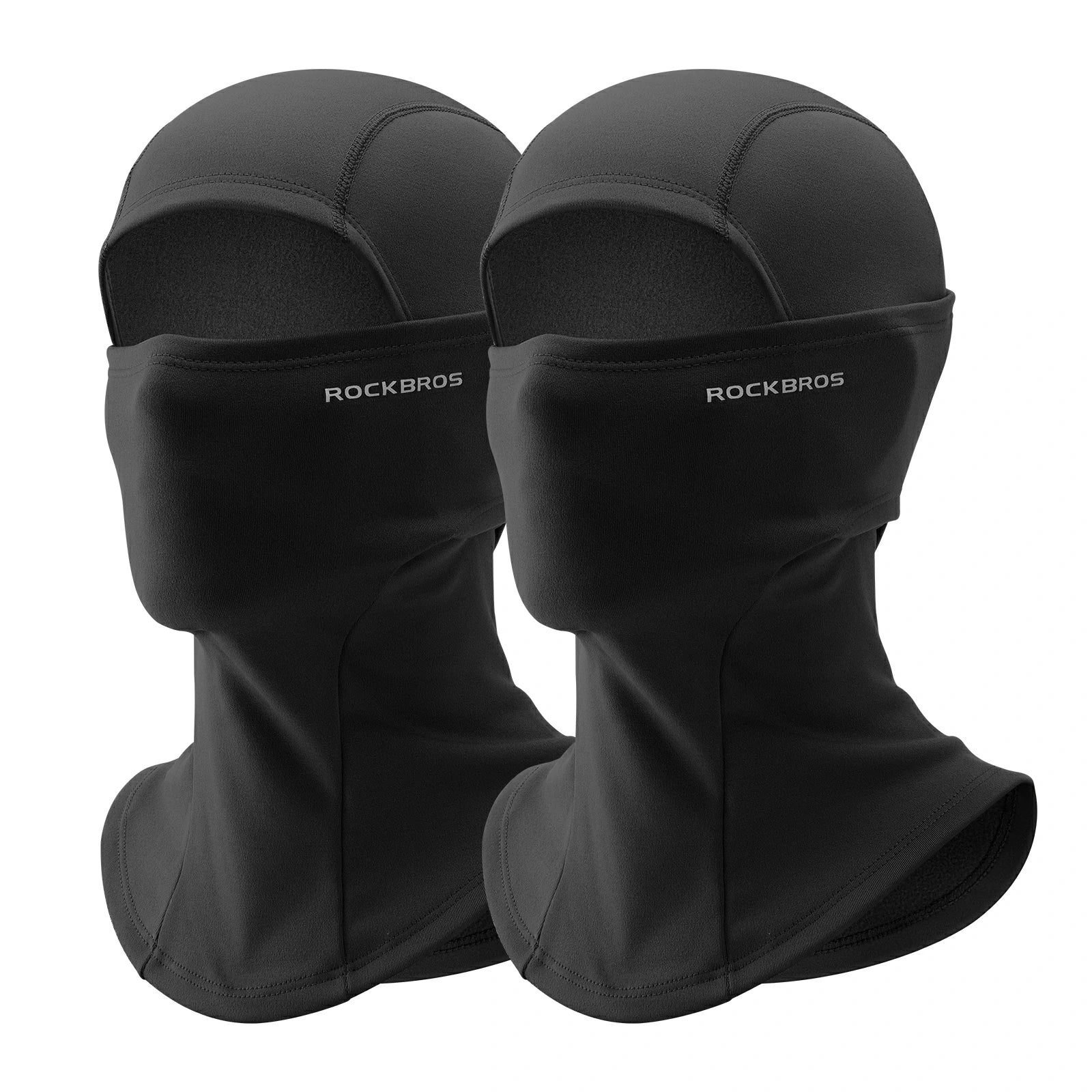 rockbros black windproof thermal balaclava in polar fleece
