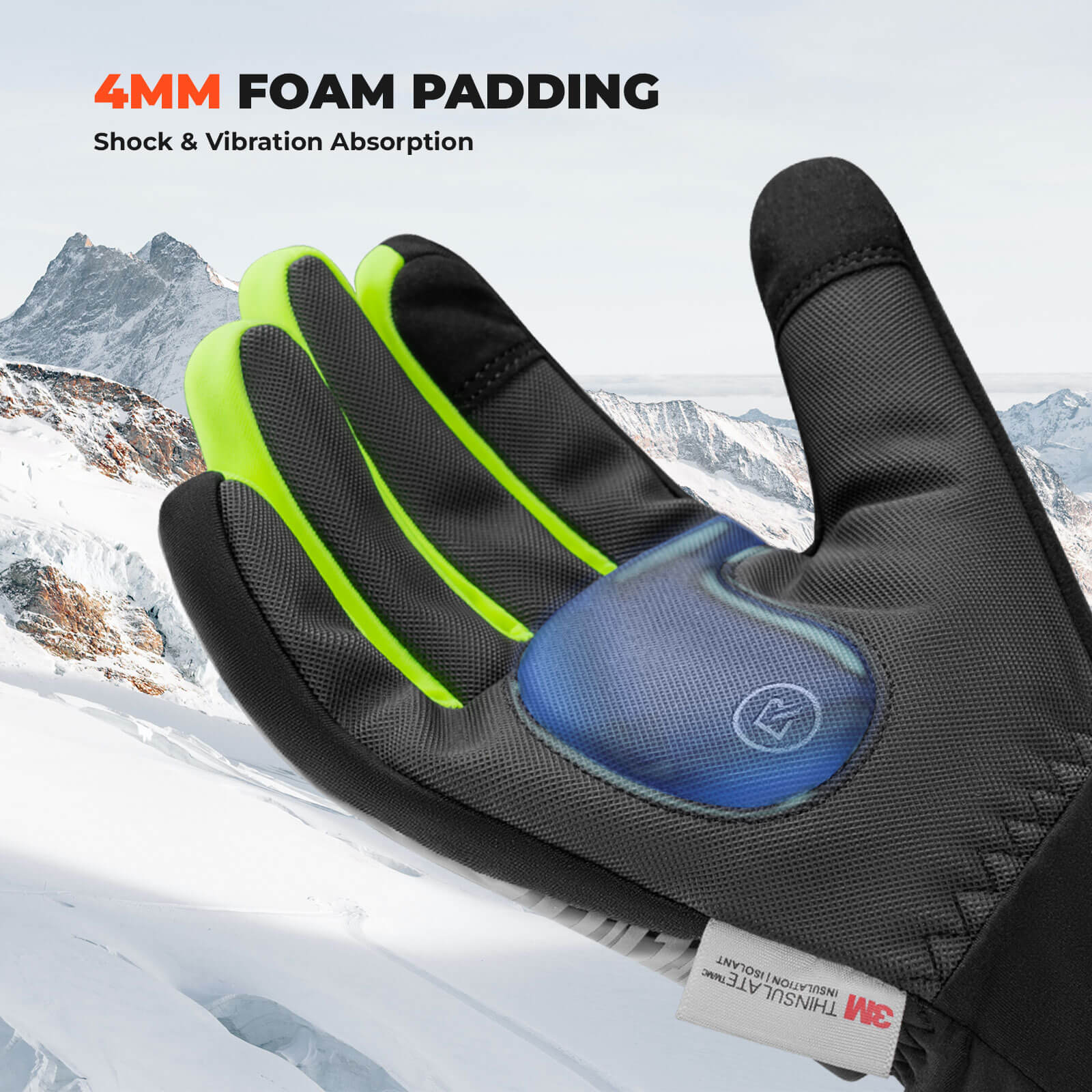 ROCKBROS Winter Cycling Gloves Reflective Thermal