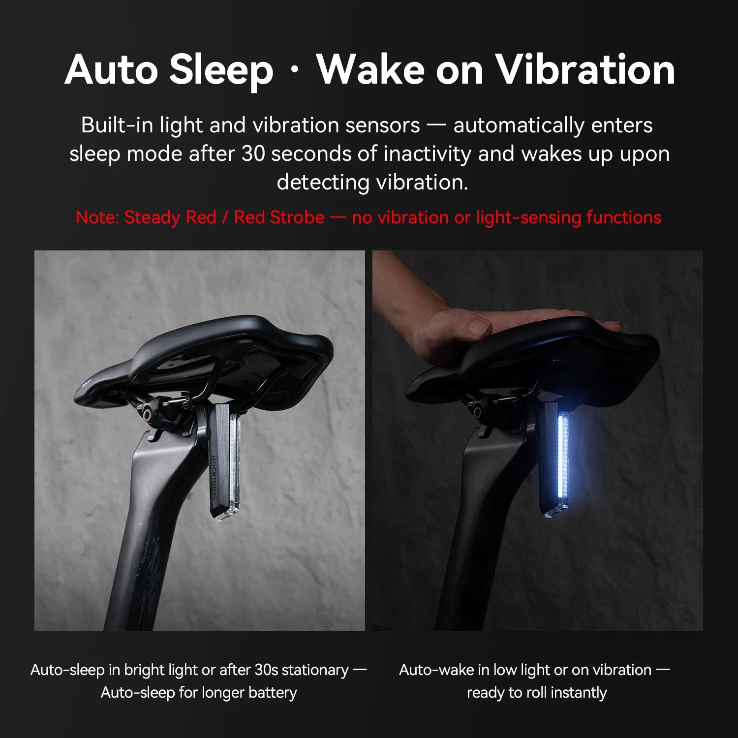 Smart Brake Sensing Bike Rear Light