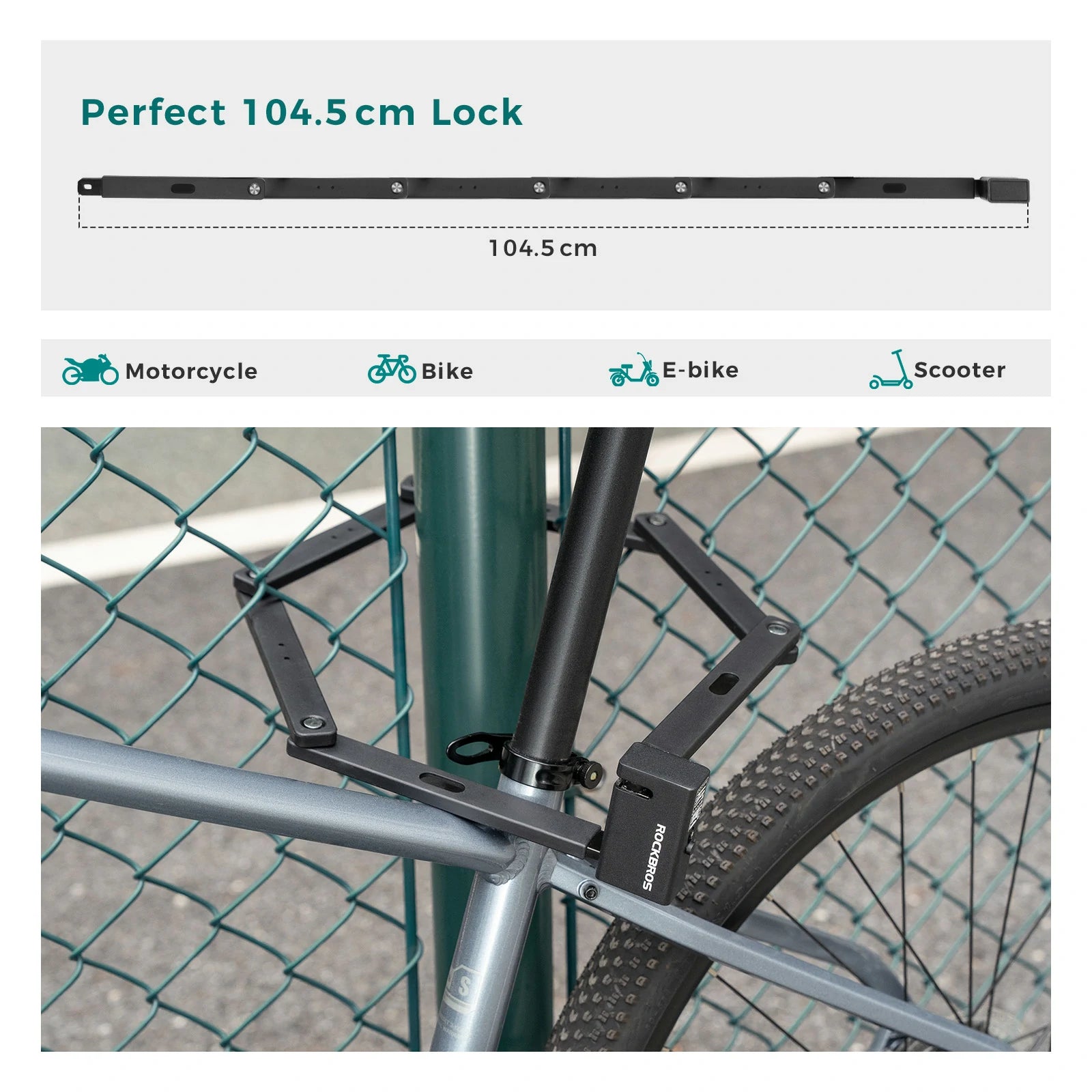 Sold Secure Gold Folding Bike Lock High-Security 360° Design