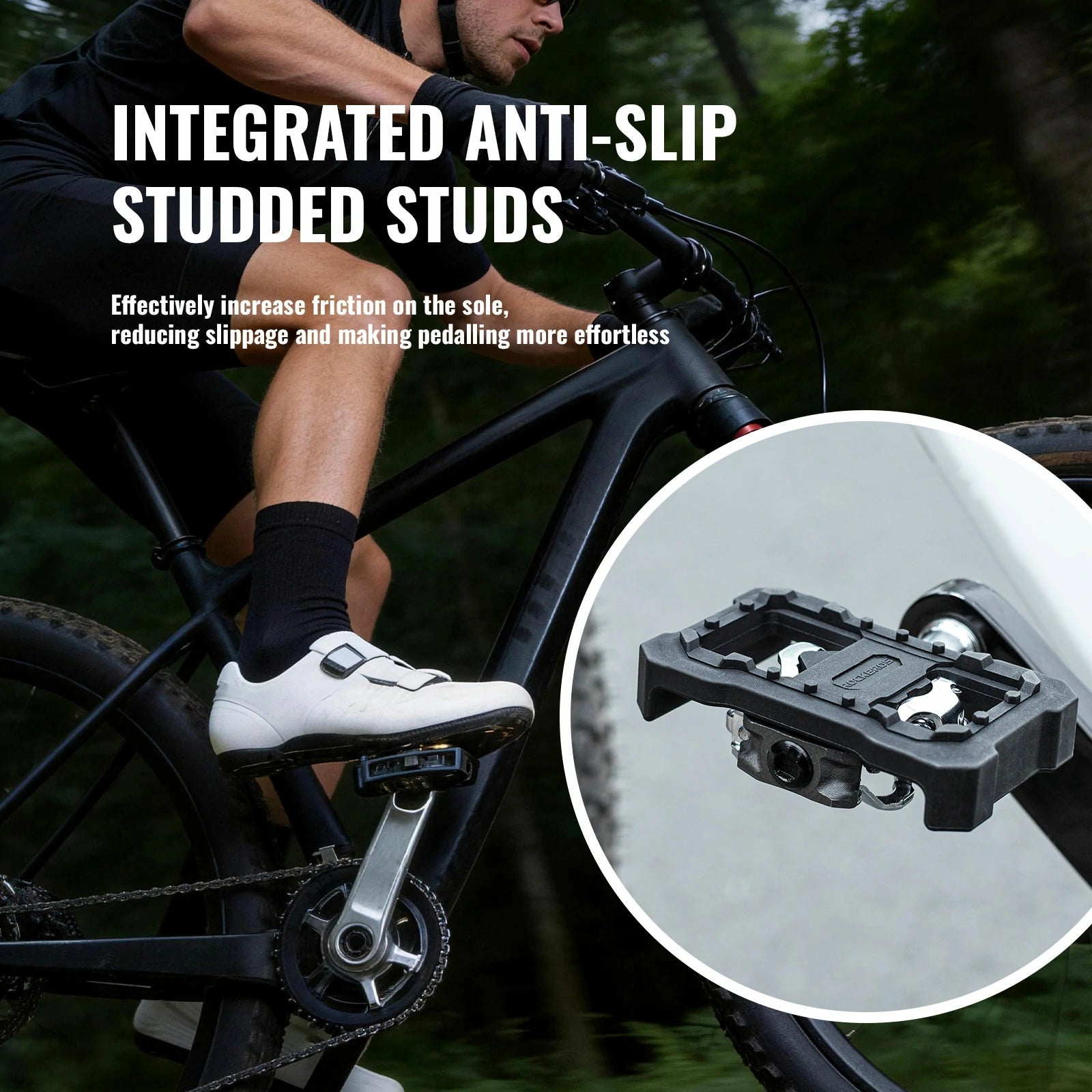ROCKBROS spd pedal adapter compatible with shimano m520 m540 m8000 m9000