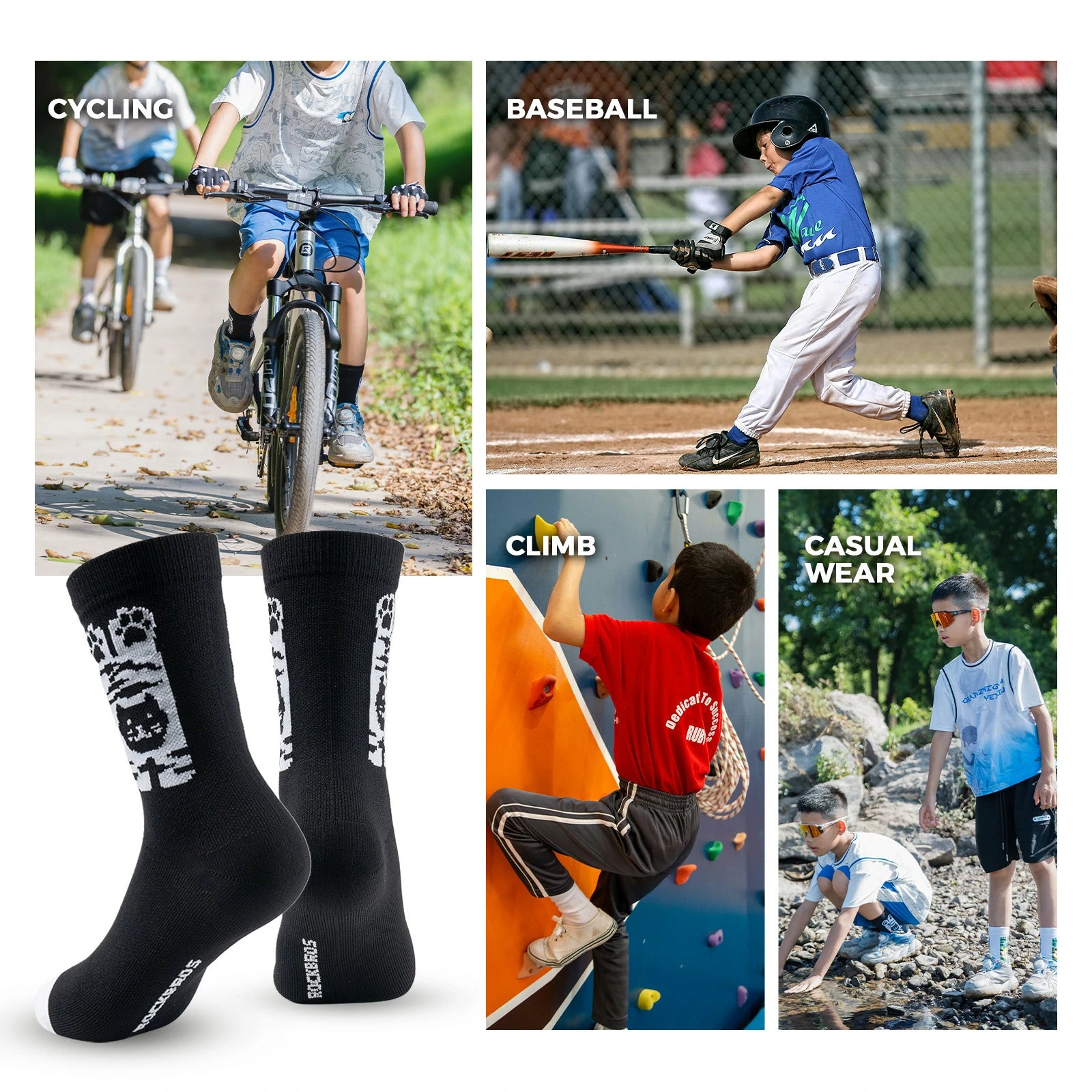 Breathable Sports Socks For Kids