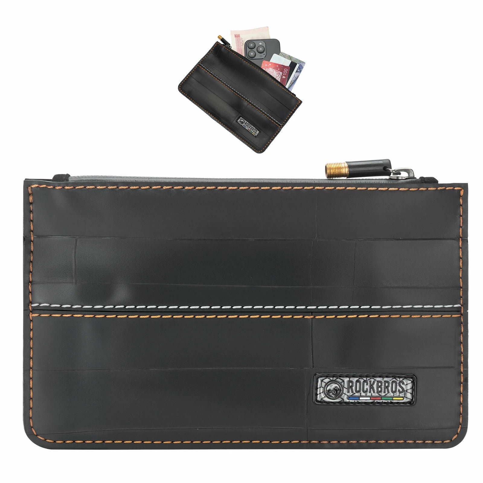 Road-to-Sky Sustainable Eco-Friendly Recycled Tire Bike Wallet 0.7L