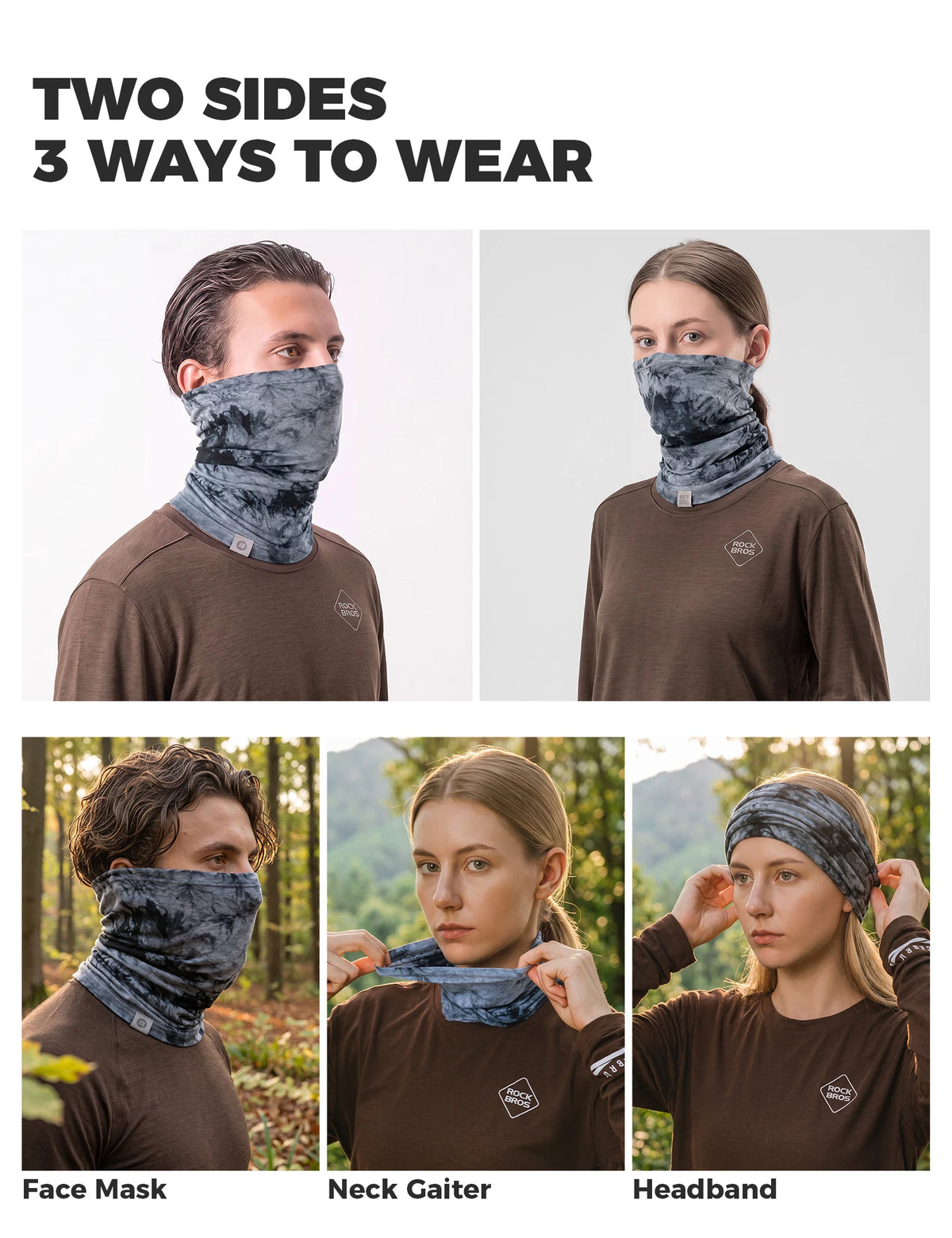 Tencel merino wool neck warmer