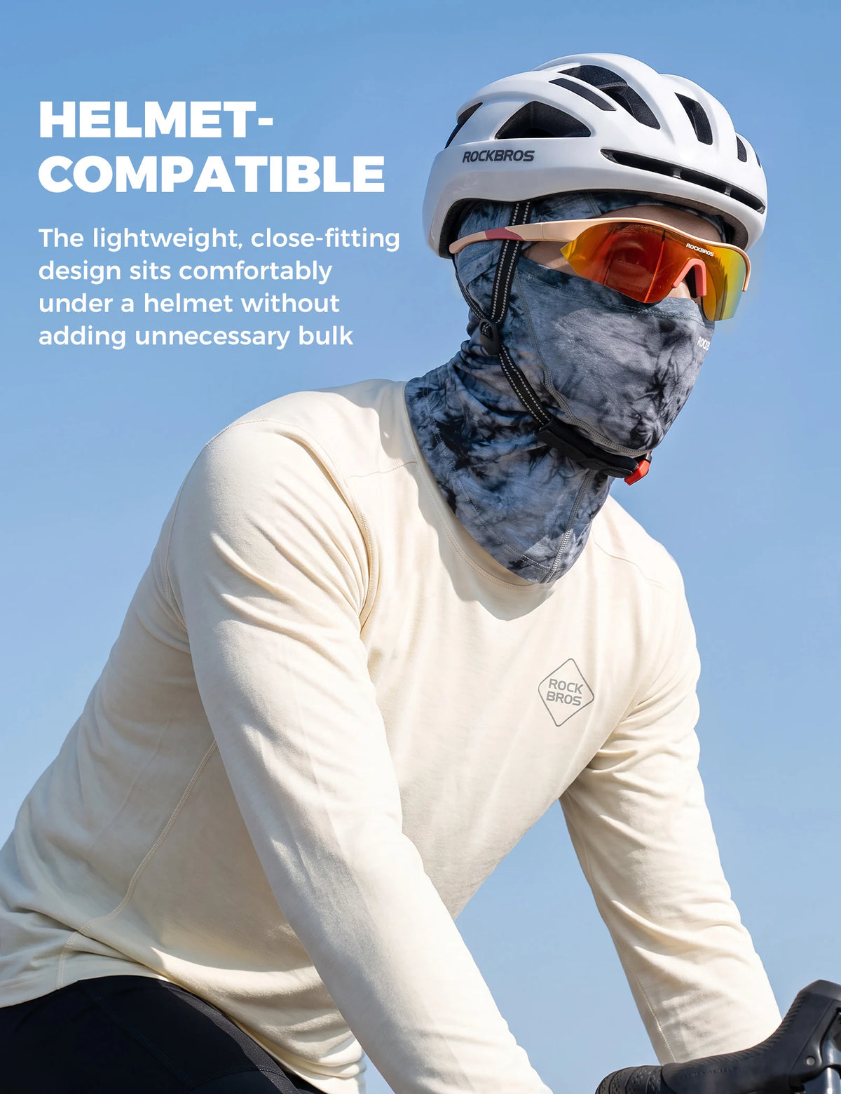 Tencel merino wool balaclava helmet compatible