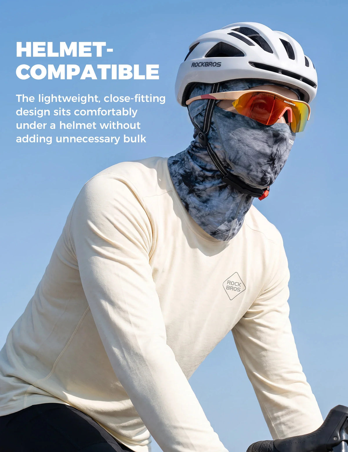 Tencel merino wool winter balaclava helmet compatible