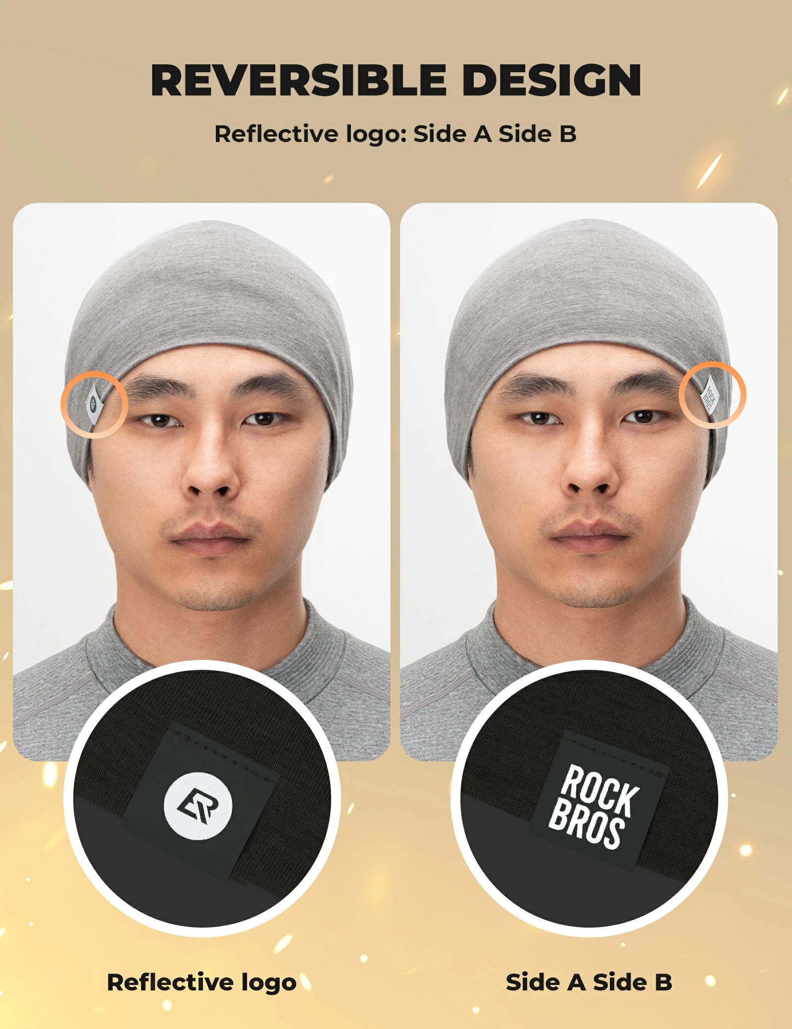 Warm windproof Tencel wool cycling skull cap with ear protection for cold weather rides