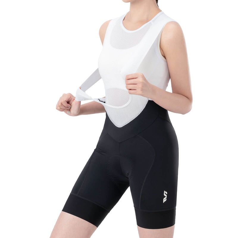 tvi women’s cycling bib shorts with 4d padding, breathable and supportive design for long-distance rides