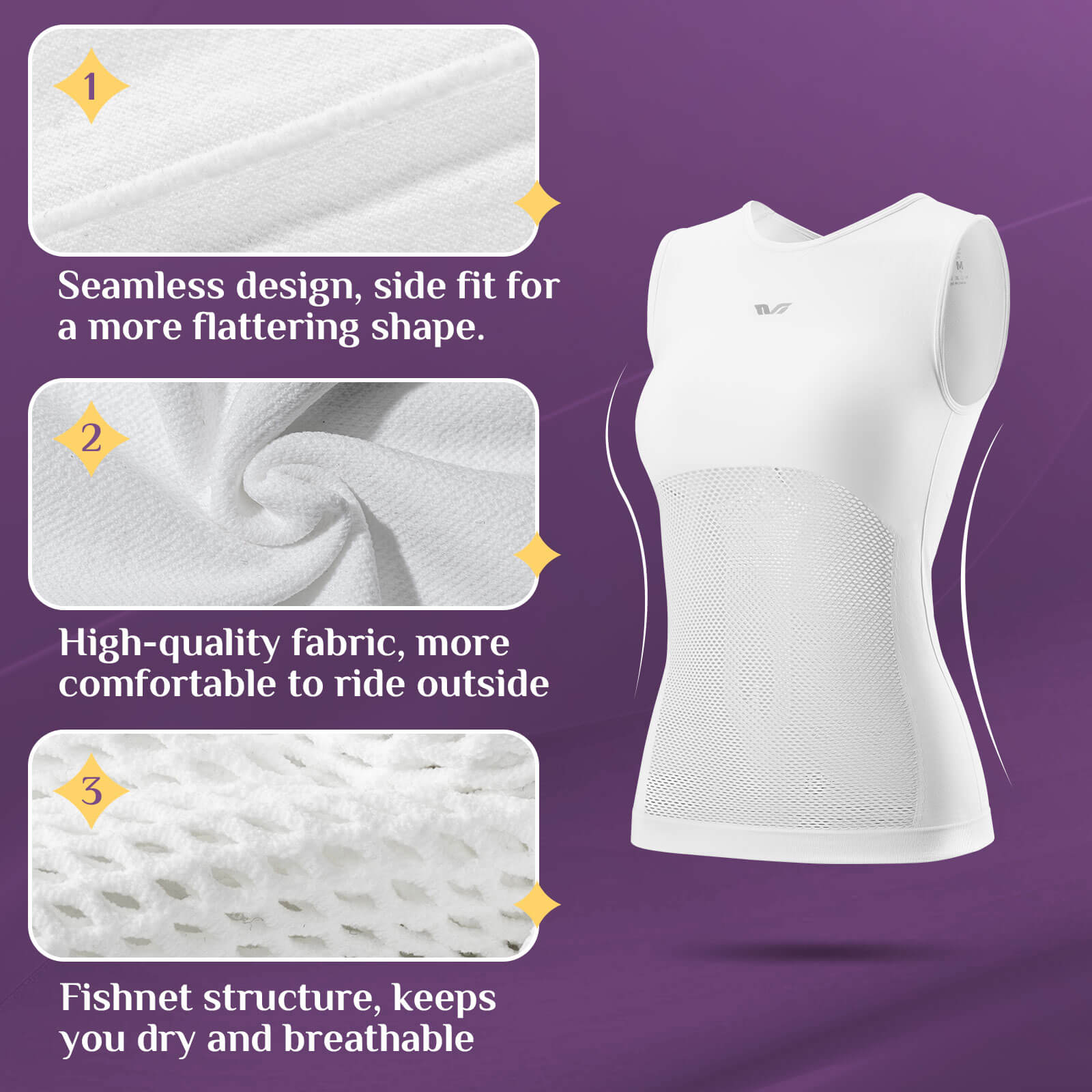 TVI Women's Cycling Jersey Sleeveless Ultralight
