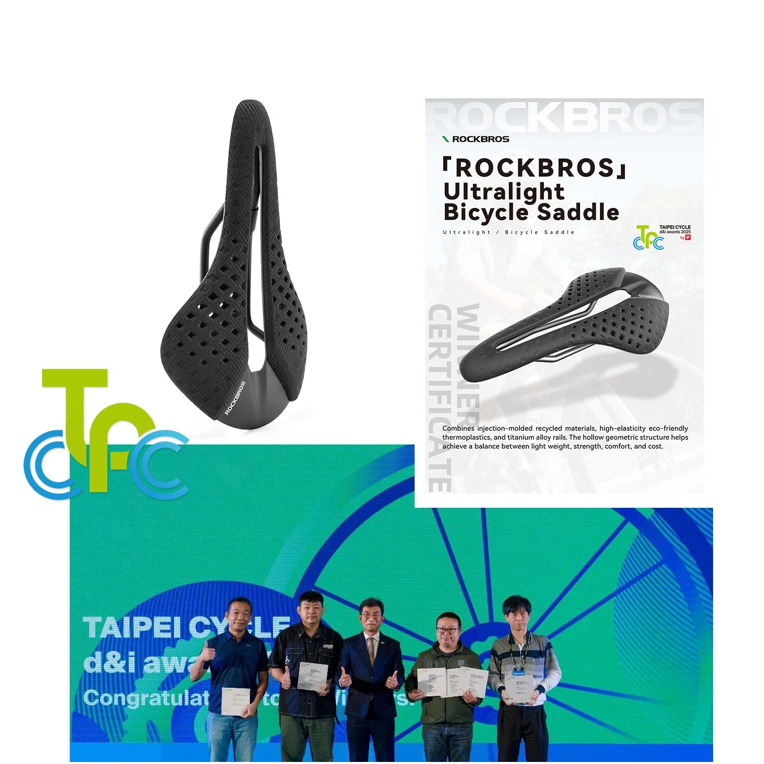 ROCKBROS ultralight carbon fibre bike saddle product image 3